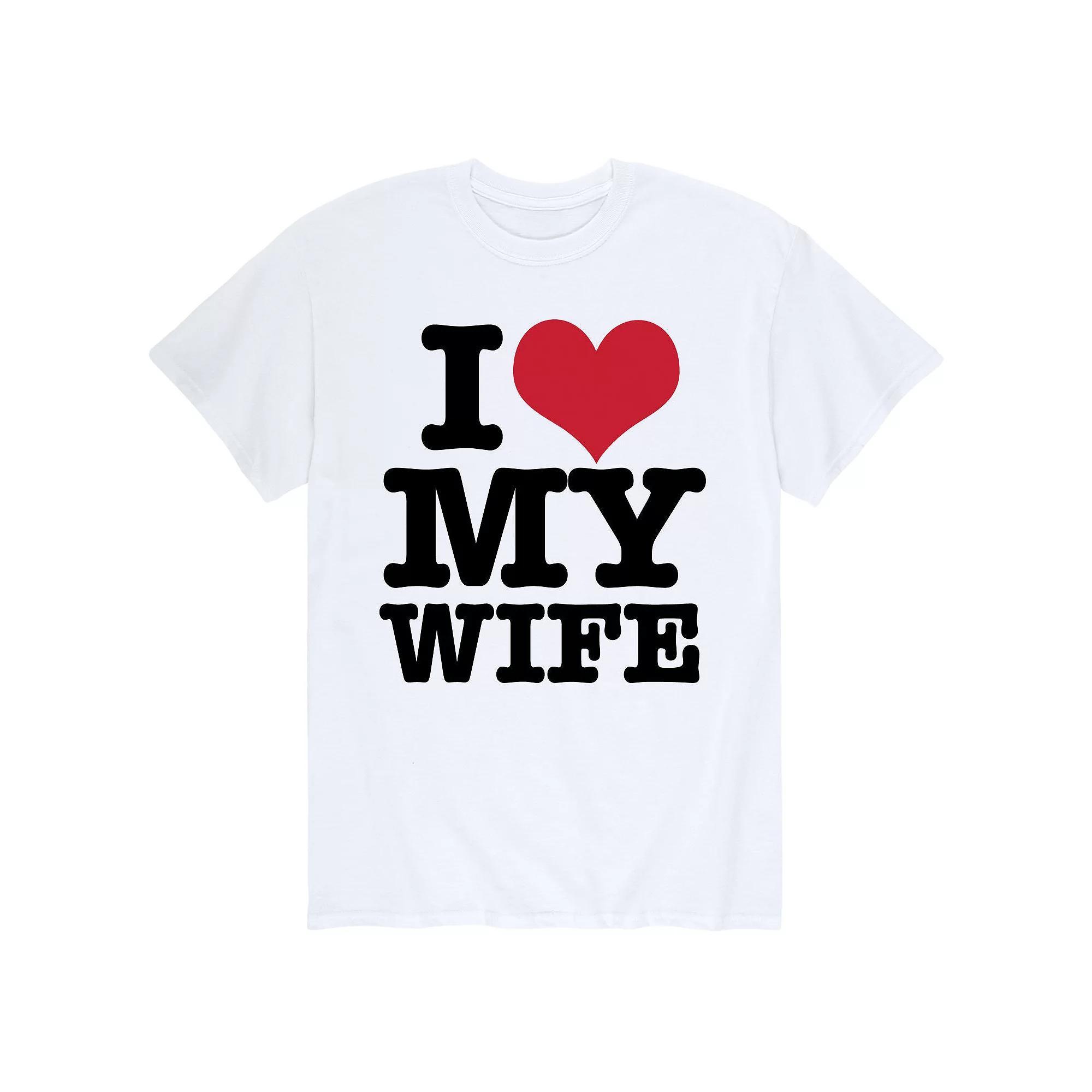 Men's I Heart My Wife Tee, Size: Large, White Product Image