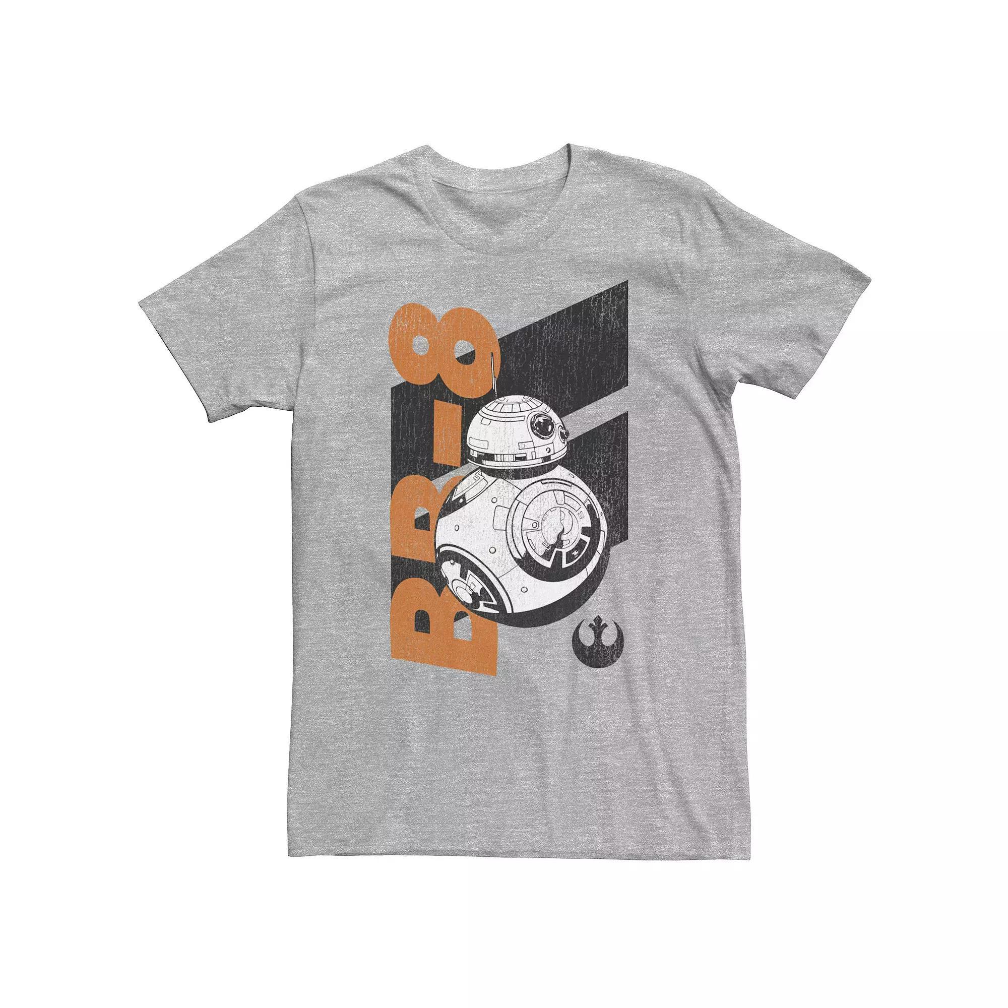 Big & Tall Star Wars BB-8 Simple Banner Tee, Men's, Size: 3XL Tall, Athletic Grey Product Image