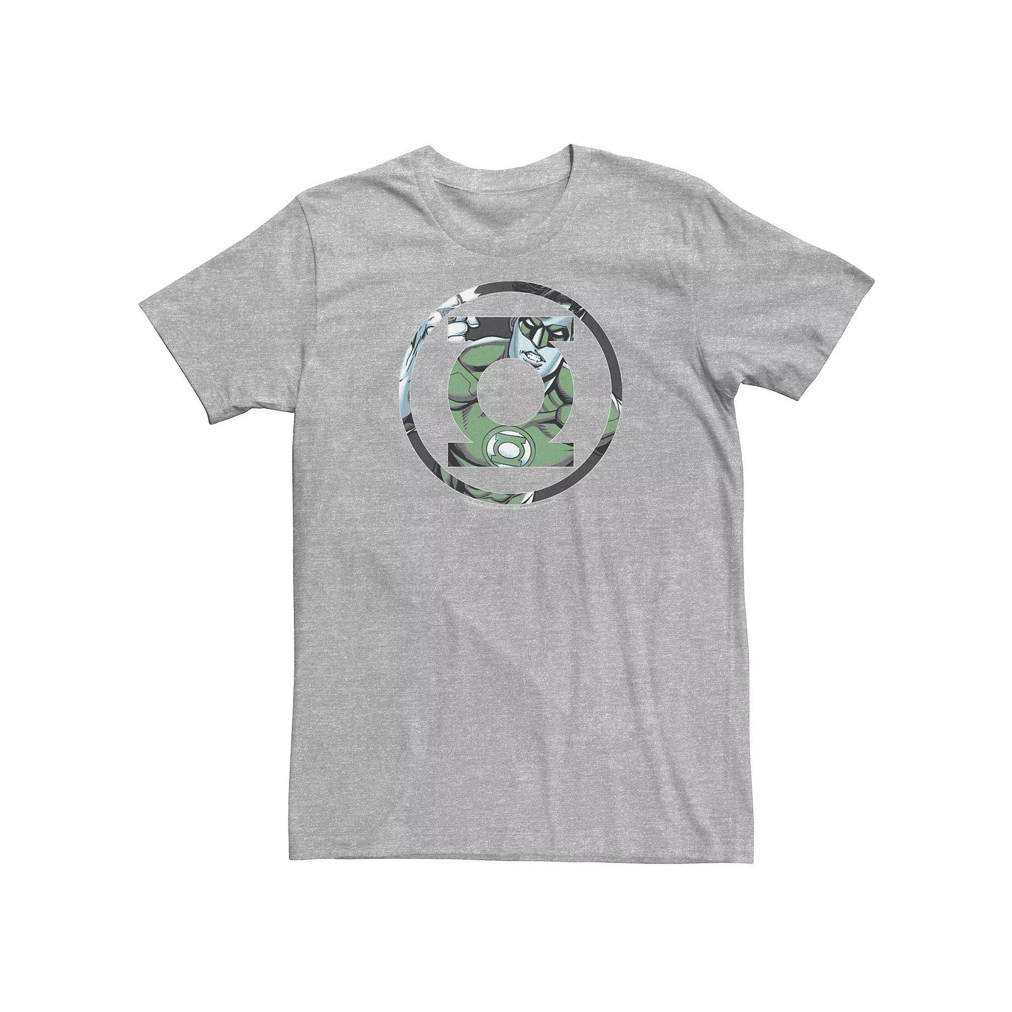 Big & Tall DC Comics Green Lantern Face Logo Tee, Mens Athletic Grey Product Image