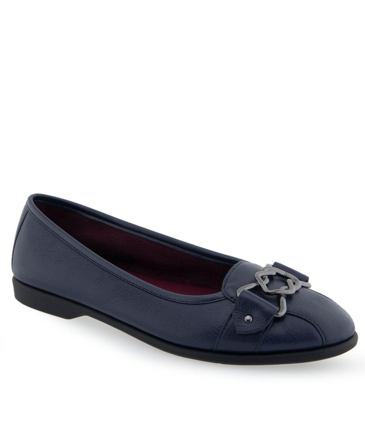 Aerosoles Bia Women's Leather Ballet Flats, Size: 6, Blue Leather Product Image