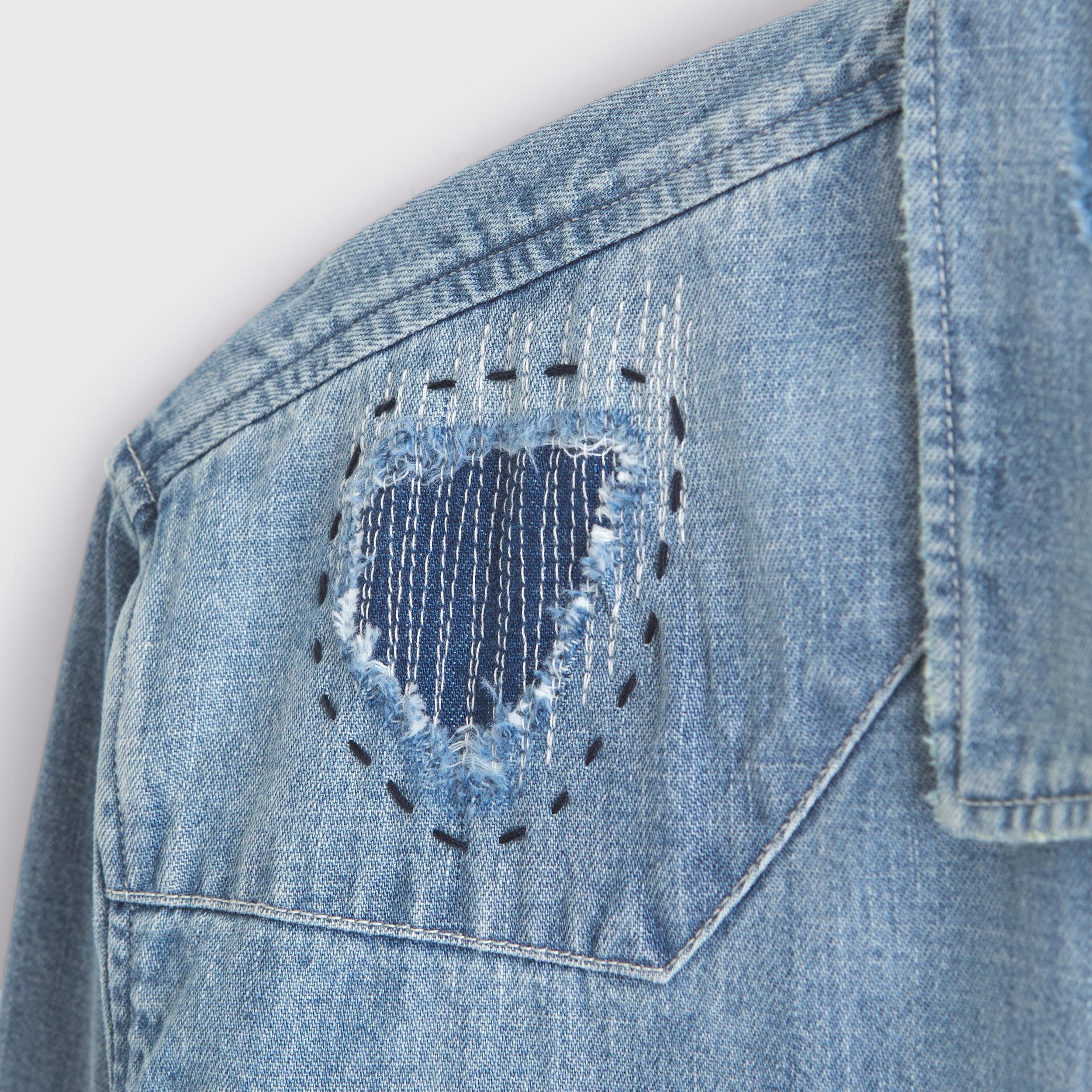 Denim Button-Up Shirt Product Image