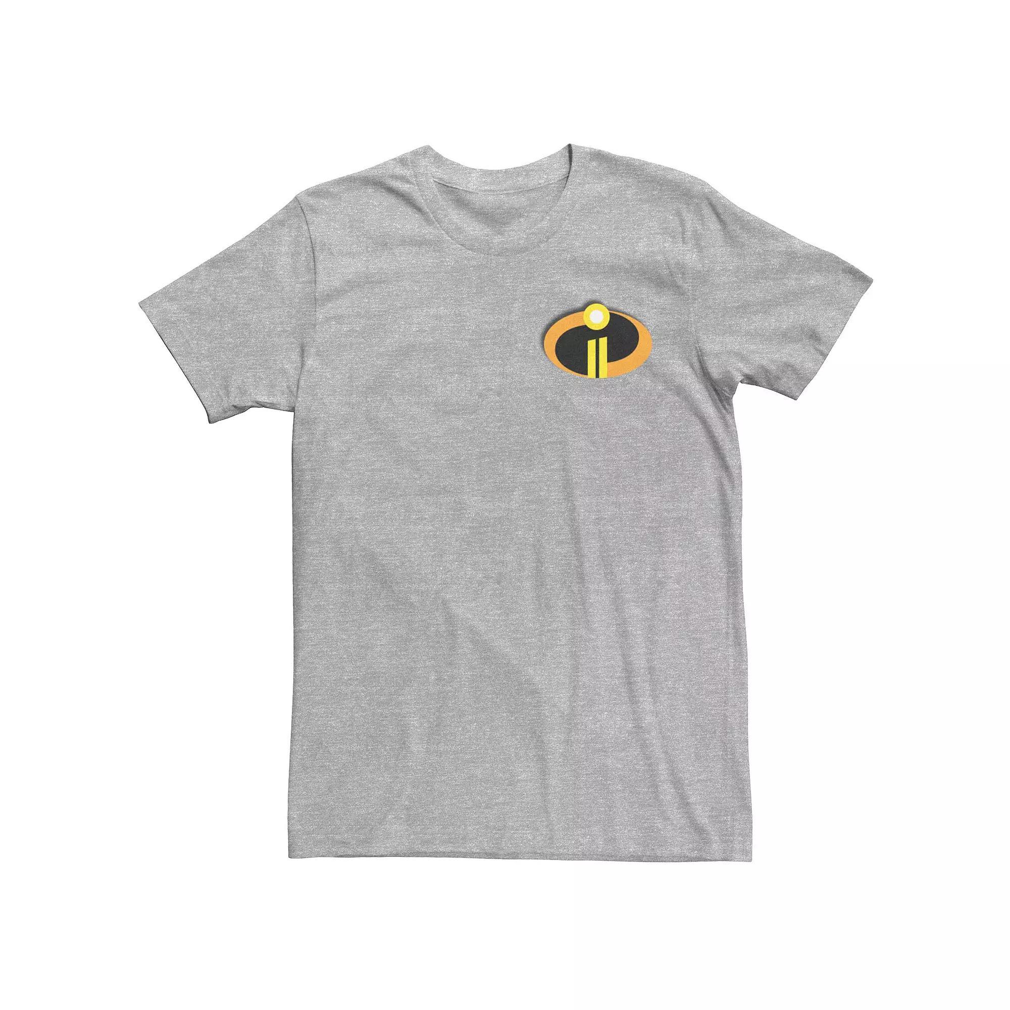 Mens Disney Pixar Incredibles 2 Left Chest Logo Tee Athletic Grey Product Image