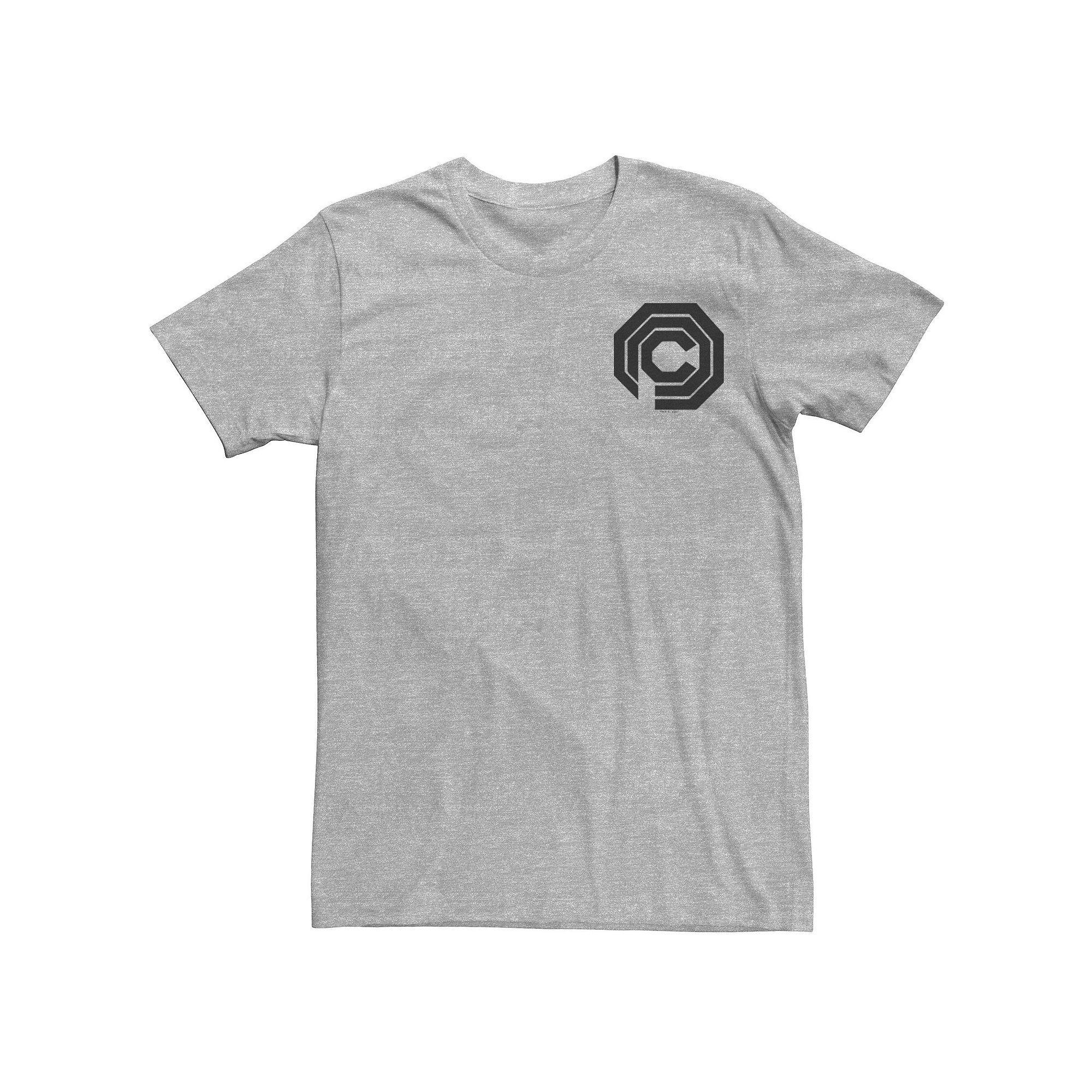 Men's RoboCop Flat Black Movie Icon Graphic Tee, Size: Small, Athletic Grey Product Image