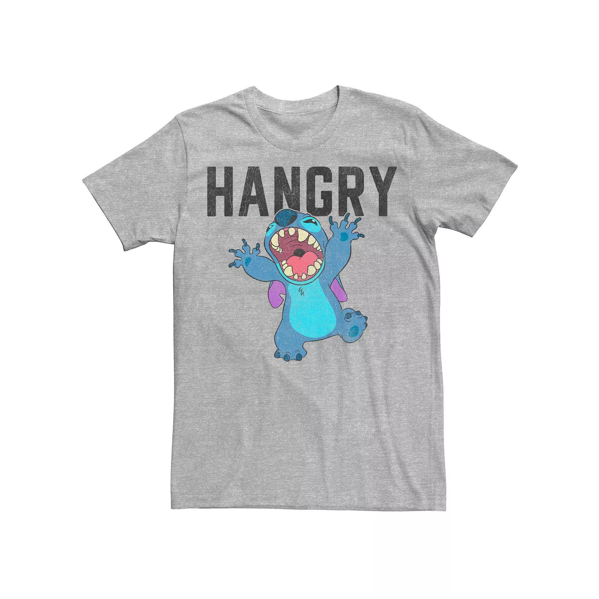 Disney's Lilo & Stitch Men's Hangry Alien Graphic Tee, Size: Large, Athletic Grey Product Image