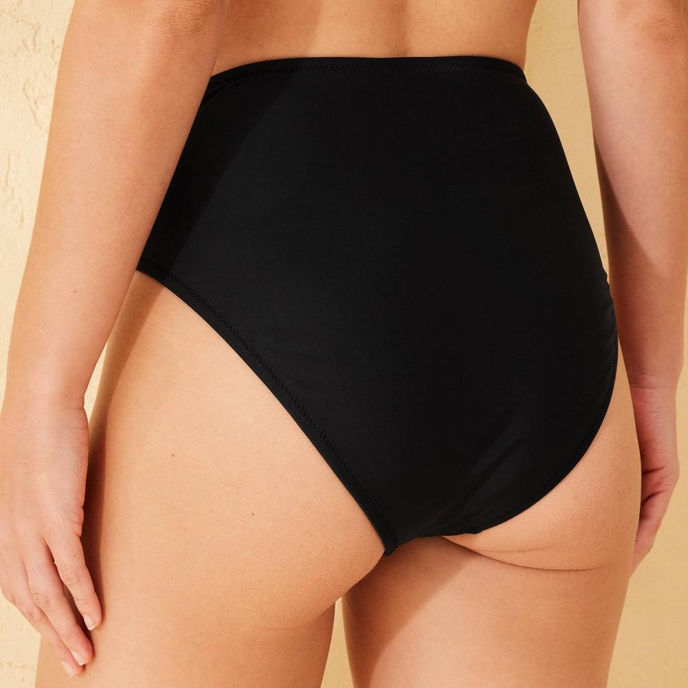 Womens High Waist Extra High Leg Cheeky Bikini Bottom - Shade & Shore Black L: Pull-On, Stretch Fabric Product Image
