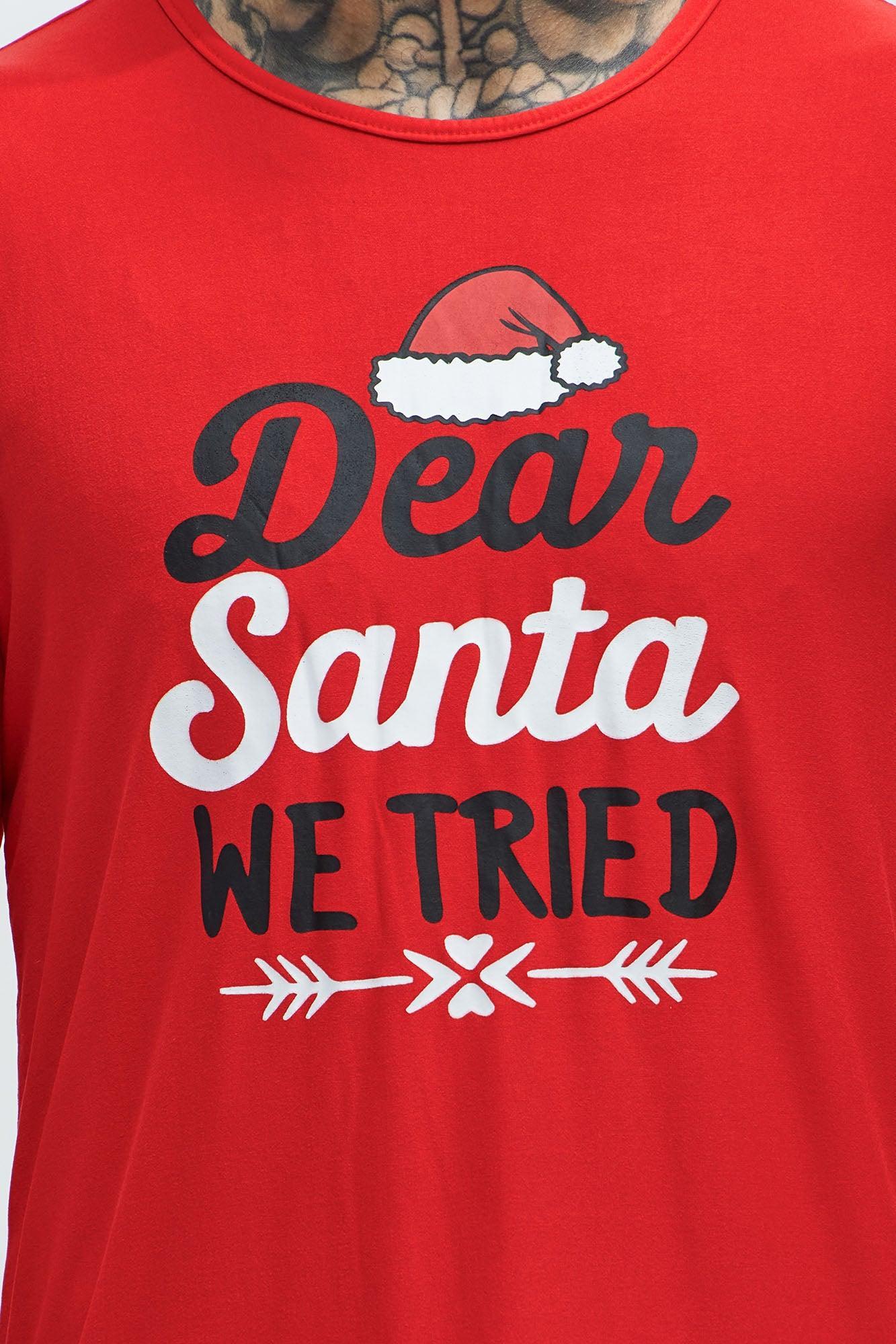 Dear Santa We Tried Holiday PJ Set - Black/combo Product Image