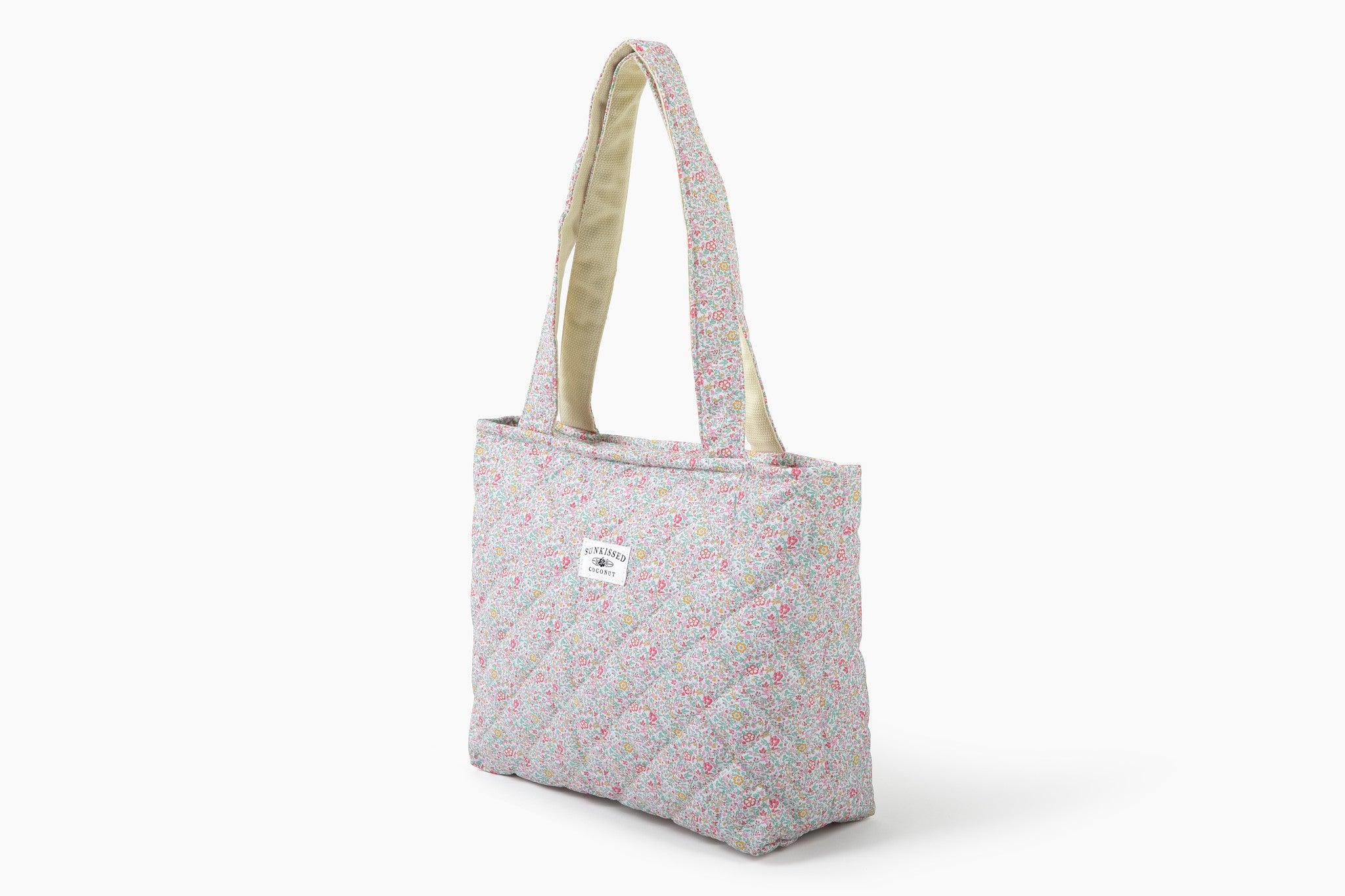 Floral Day In The Park Handmade Tote Zipper Bag Girls Product Image