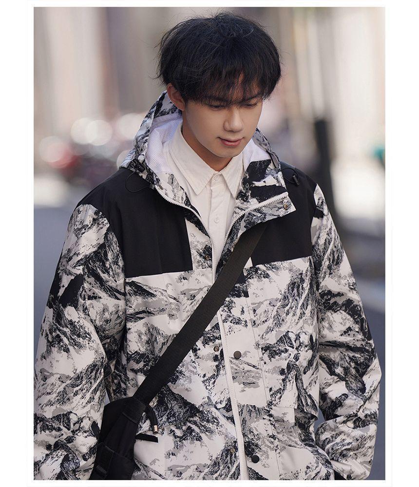 Hooded Zip-Up Windbreaker Product Image