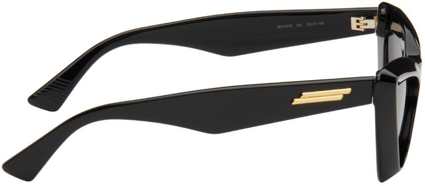 BOTTEGA VENETA Black Pointed Cat-eye Sunglasses In 001 Black Product Image