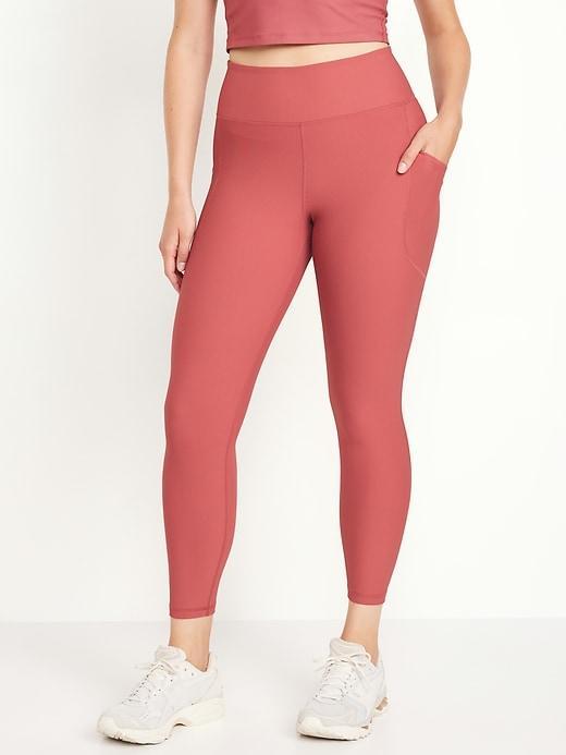 High-Waisted PowerSoft Rib Leggings Product Image