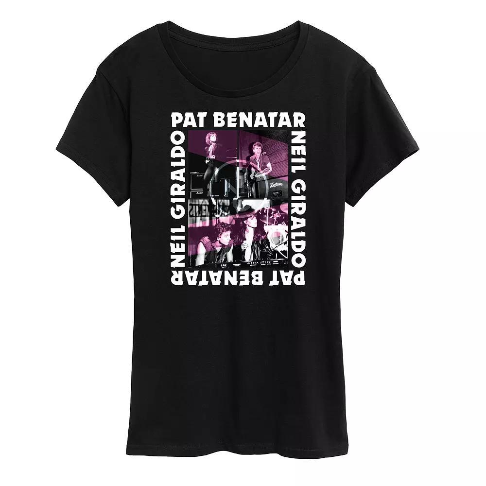 Women's Pat Benatar Photo Graphic Tee, Size: Large, Black Product Image