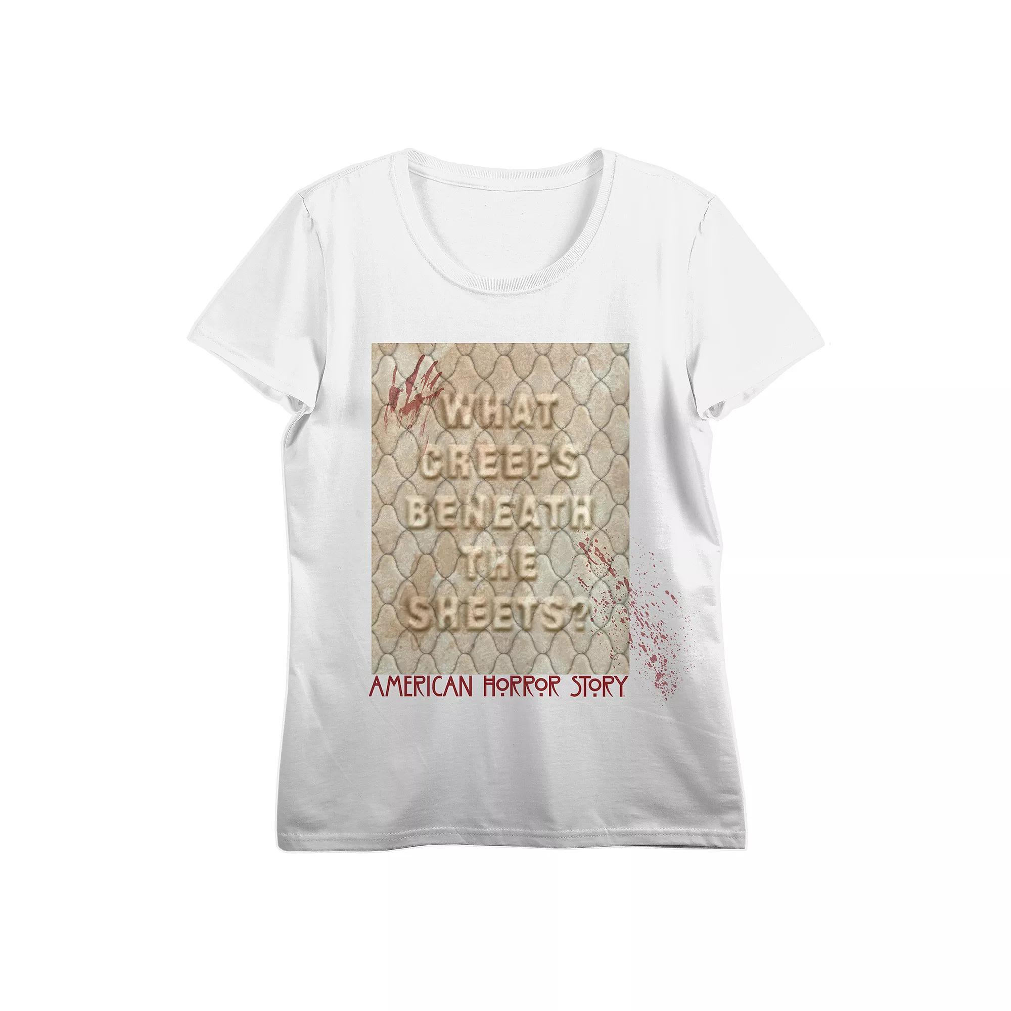 Juniors' American Horror Story Graphic T-Shirt, Women's, Size: Small, White Product Image