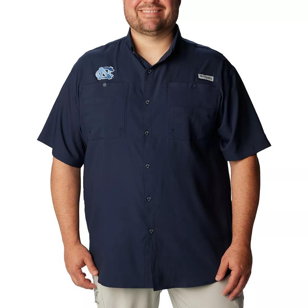 Men's Columbia Navy North Carolina Tar Heels Big & Tall Collegiate Tamiami Button-Down Shirt, Size: 3XLT, Blue Product Image