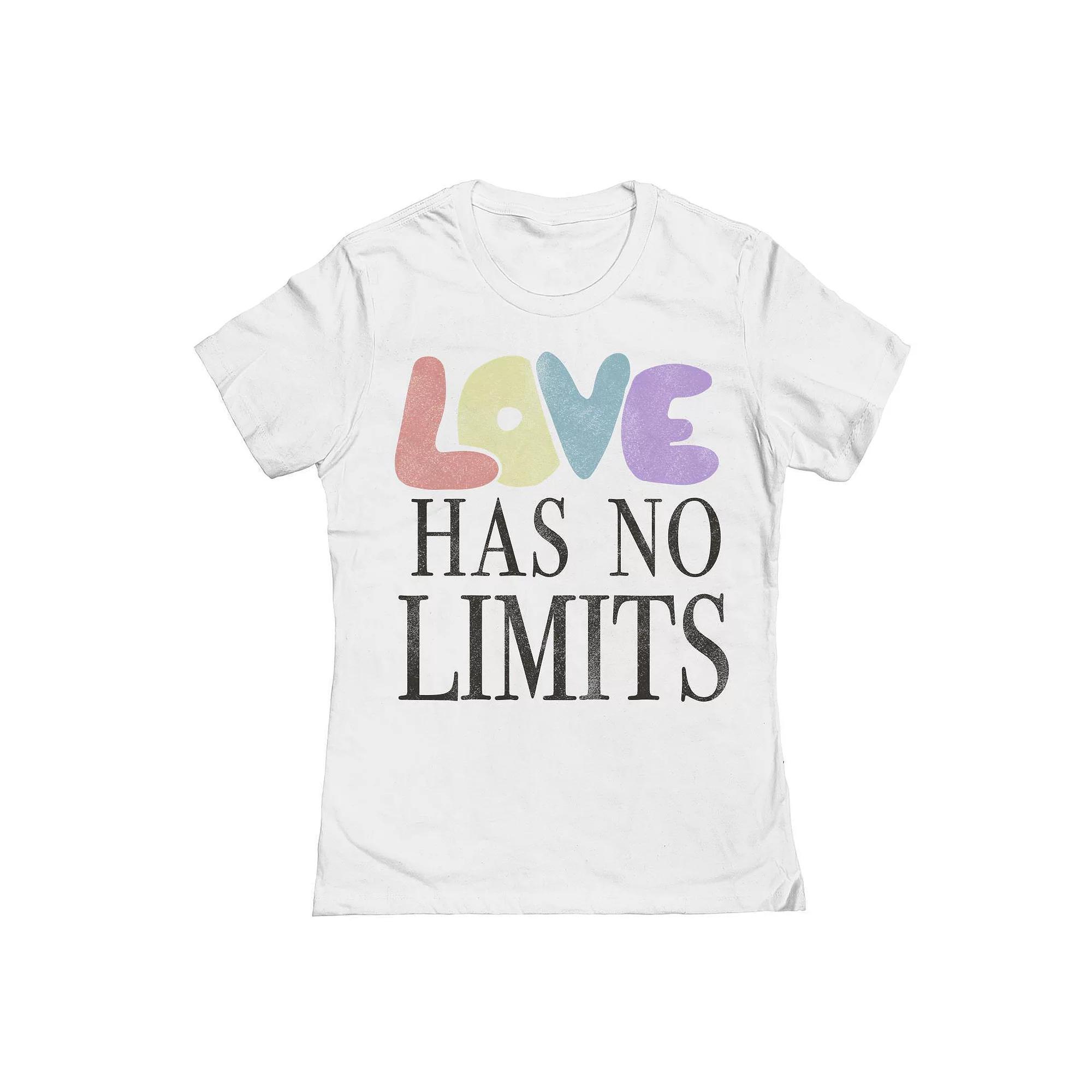 Junior's Grayson Threads The Label Love Has No Limits Pride Graphic Tee, Women's, Size: XXL, White Product Image