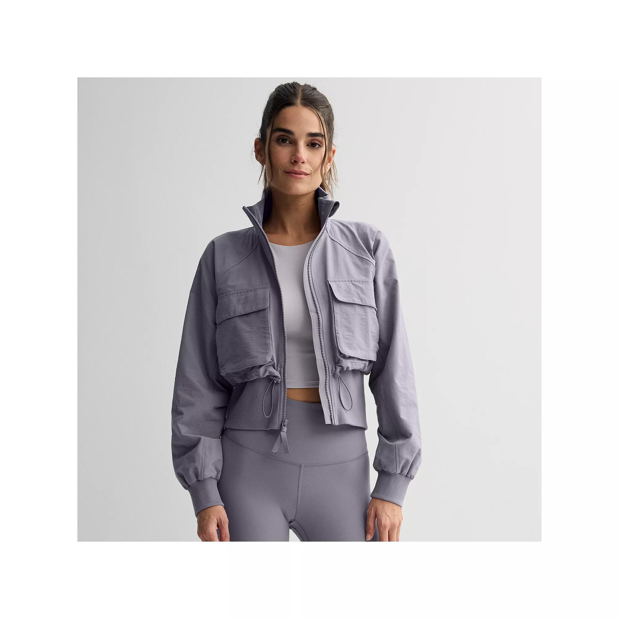 Women's FLX Woven Rib Mix Jacket, Size: Medium, Pink Sand Product Image