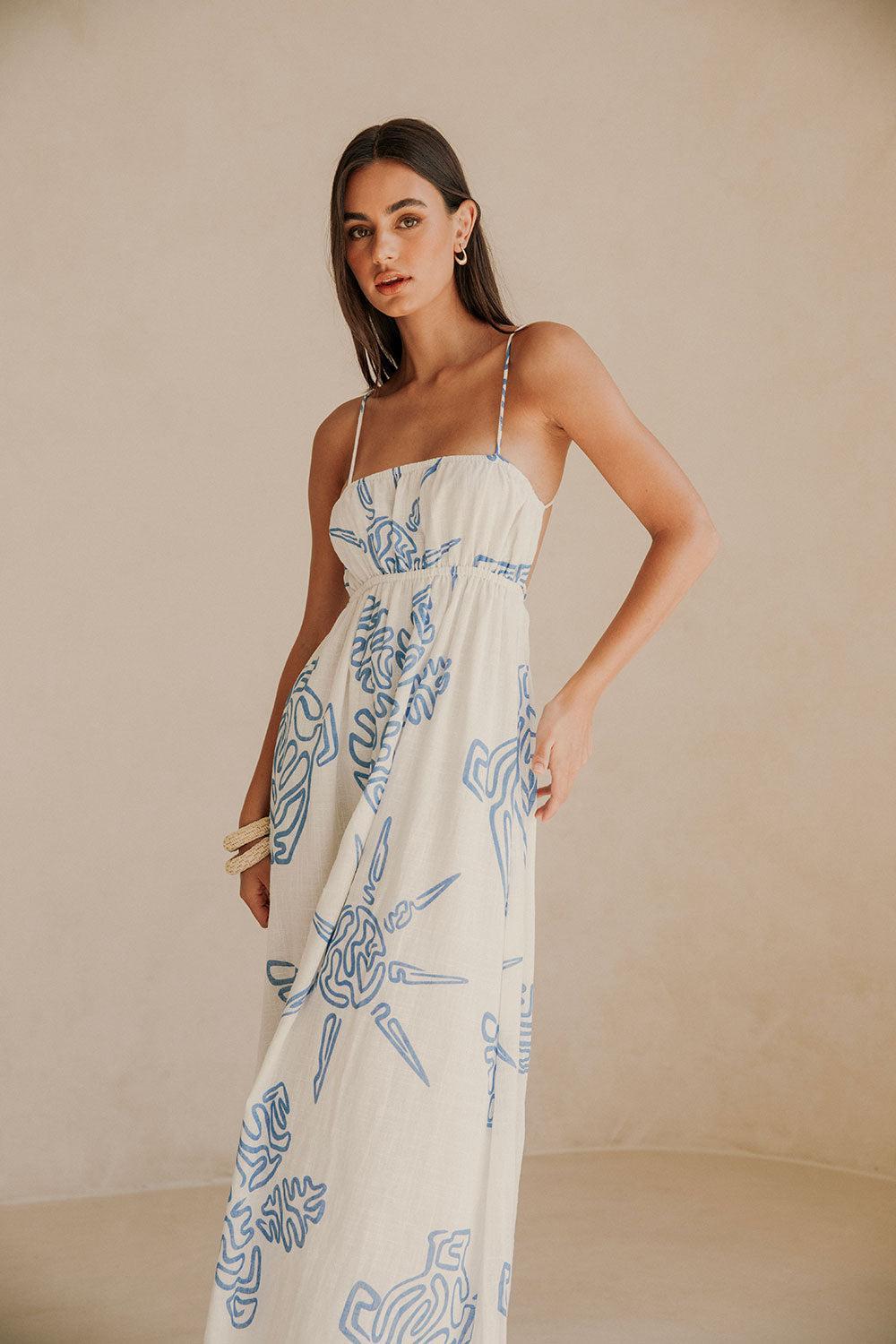 Catie Dress - Evoke Blue Product Image