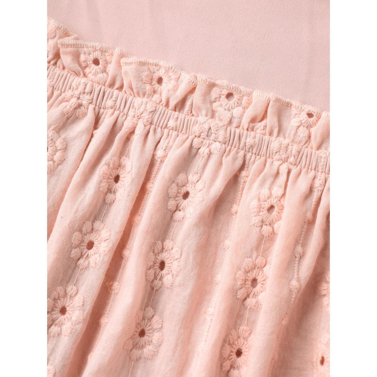 Plus Size Dirtypink Textured Frill Trim Square Neck Blouse Women Elegant Short sleeve Square Neck Everyday Blouses BloomChic 12/L Product Image