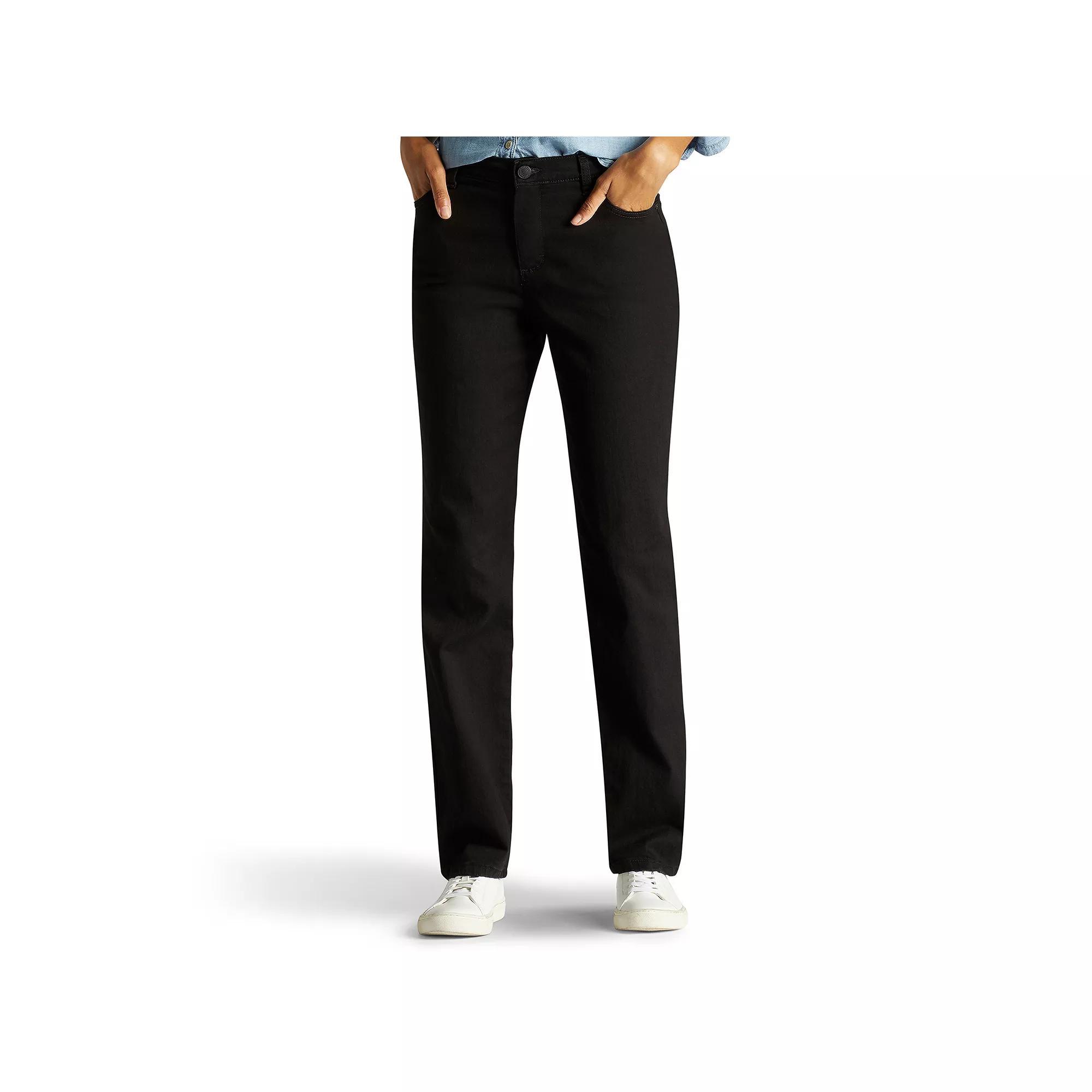 Womens Lee Instantly Slims High Waisted Straight-Leg Jeans Product Image