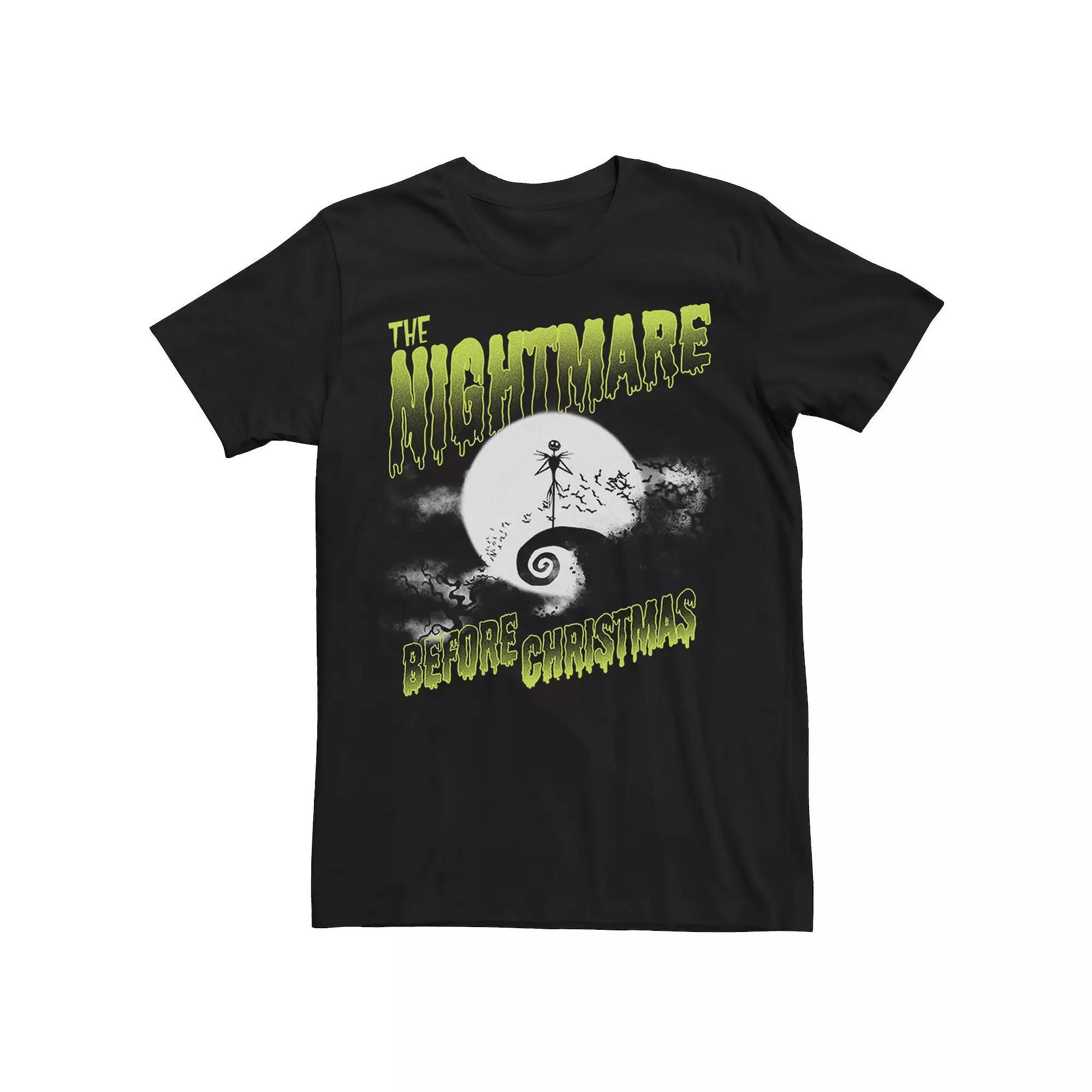 Disney's The Nightmare Before Christmas Jack Skellington Men's Moon Silhouette Tee, Size: 3XL, Black Product Image