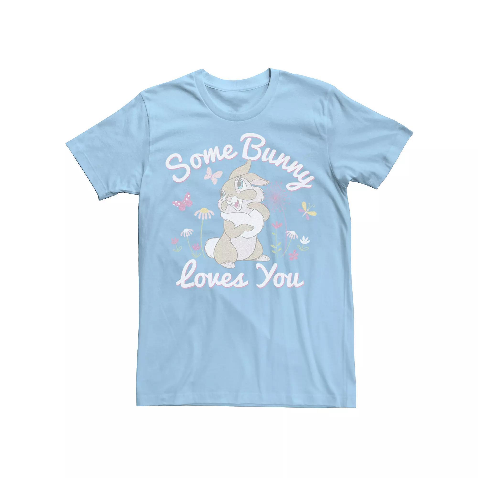 Disney's Bambi Some Bunny Loves You Men's Tee, Size: Large, Light Blue Product Image