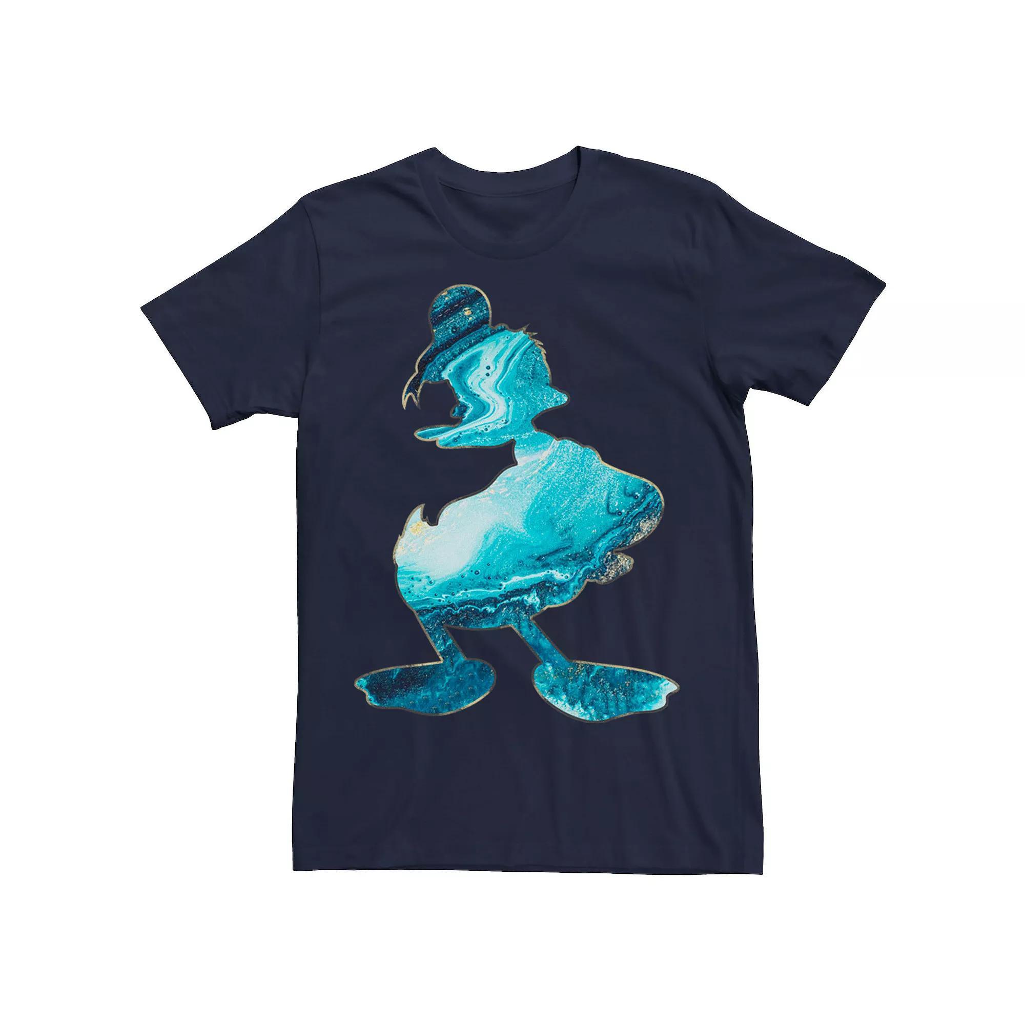 Disney's Donald Duck Paint Pour Portrait Men's Tee, Size: Medium, Blue Product Image