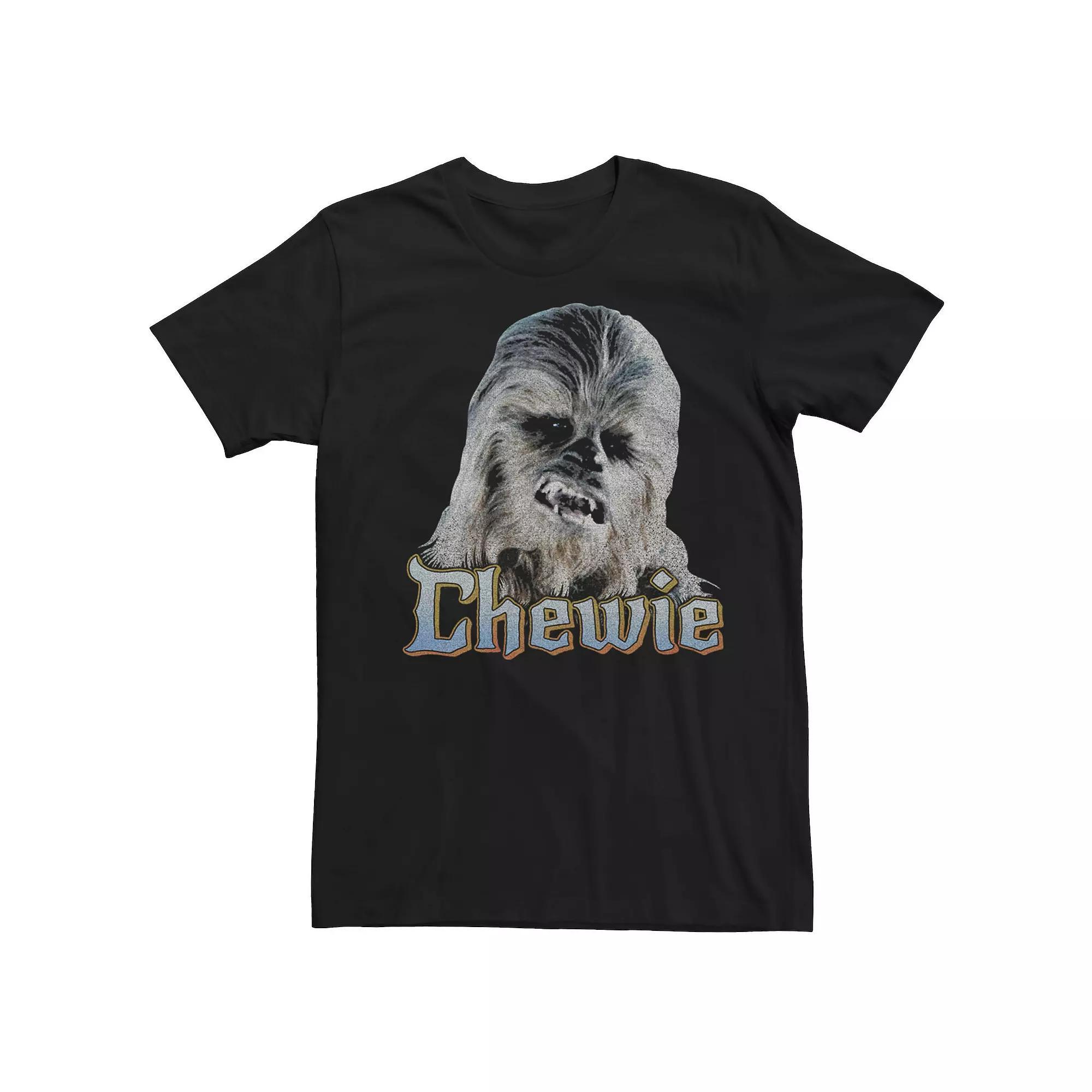 Men's Star Wars Chewie Dark Portrait Tee, Size: XL, Black Product Image