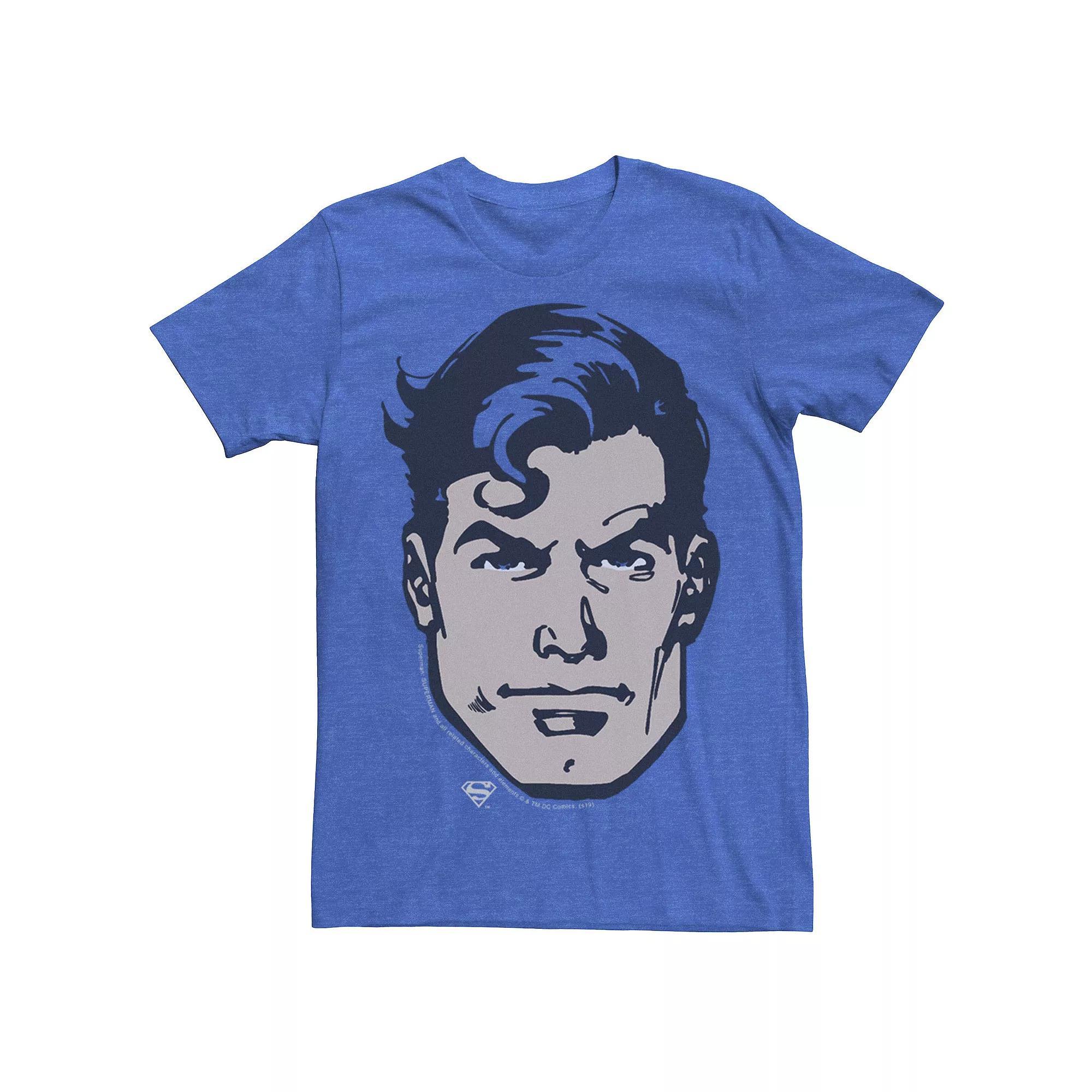 Men's DC Comics Superman Large Chest Portrait Graphic Tee, Size: XXL, Royal Grey Product Image