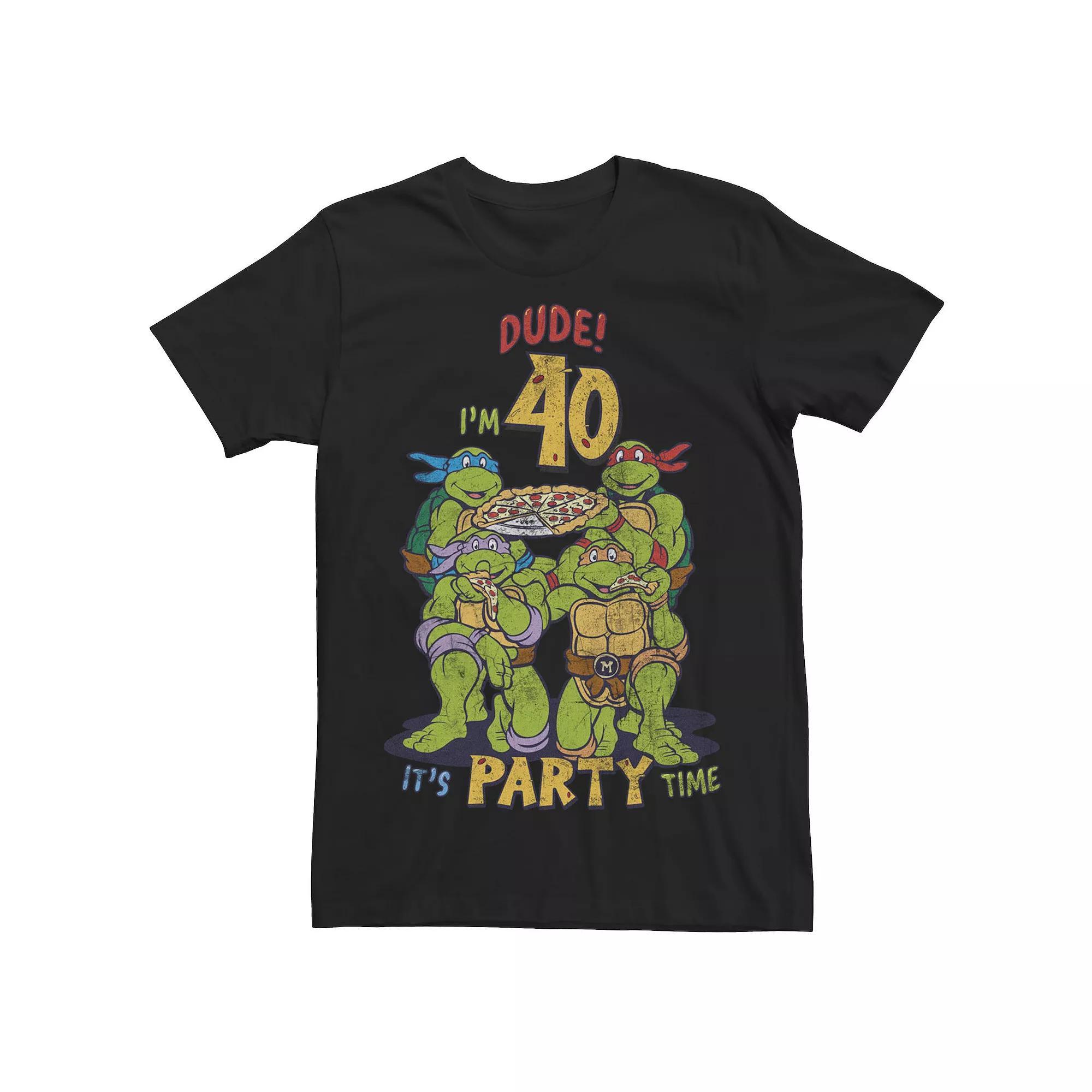 Men's Teenage Mutant Ninja Turtles Dude I'm 40 Tee, Size: Large, Black Product Image