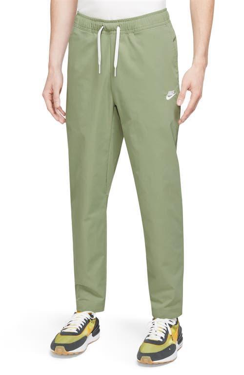 Nike Woven Taper Leg Pants - Mens Green/White Product Image