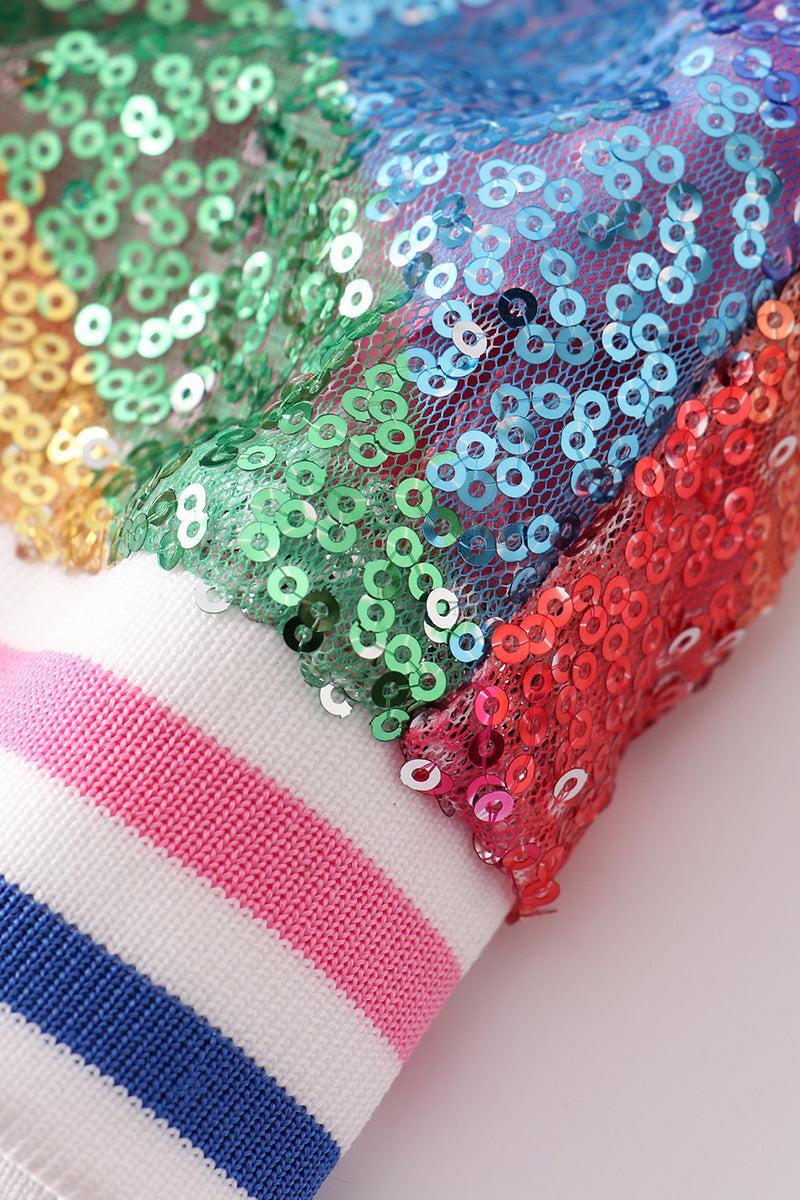 Rainbow sequin bomber jacket Product Image