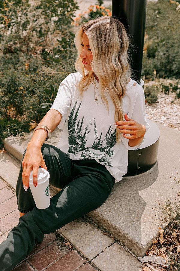 Mustang Mountain Distressed Oversized Graphic Tee Product Image