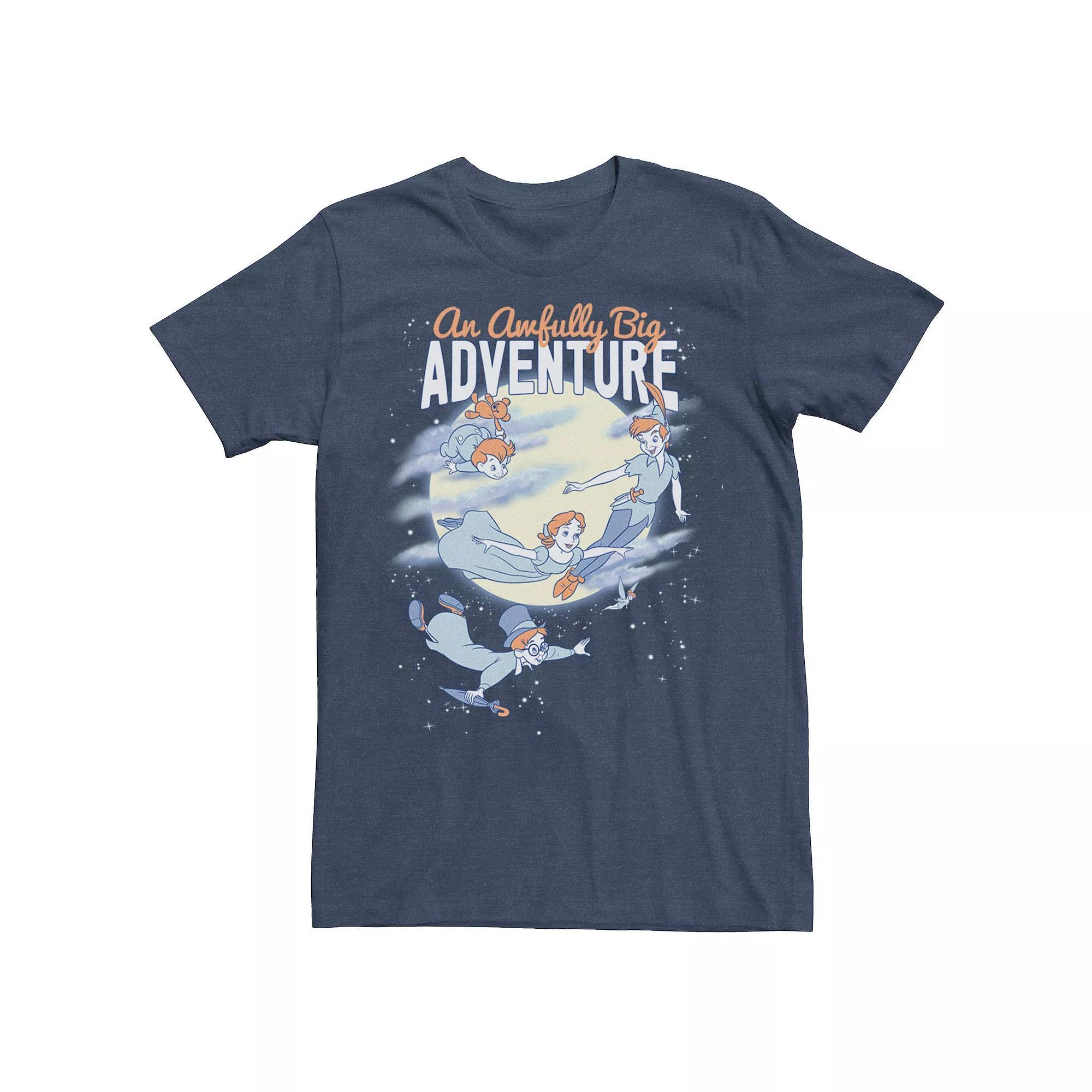 Men's Peter Pan Big Adventure Graphic Tee, Size: XL, Navy Grey Product Image