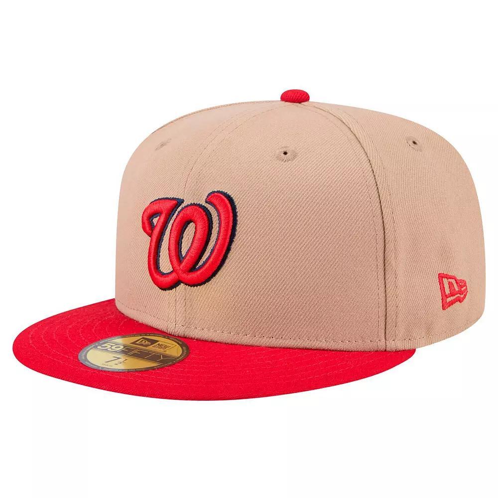 Men's New Era Light Blue/Brown Boston Red Sox Spring Color Basic Two-Tone 59FIFTY Fitted Hat, Size: 7 3/4 Product Image