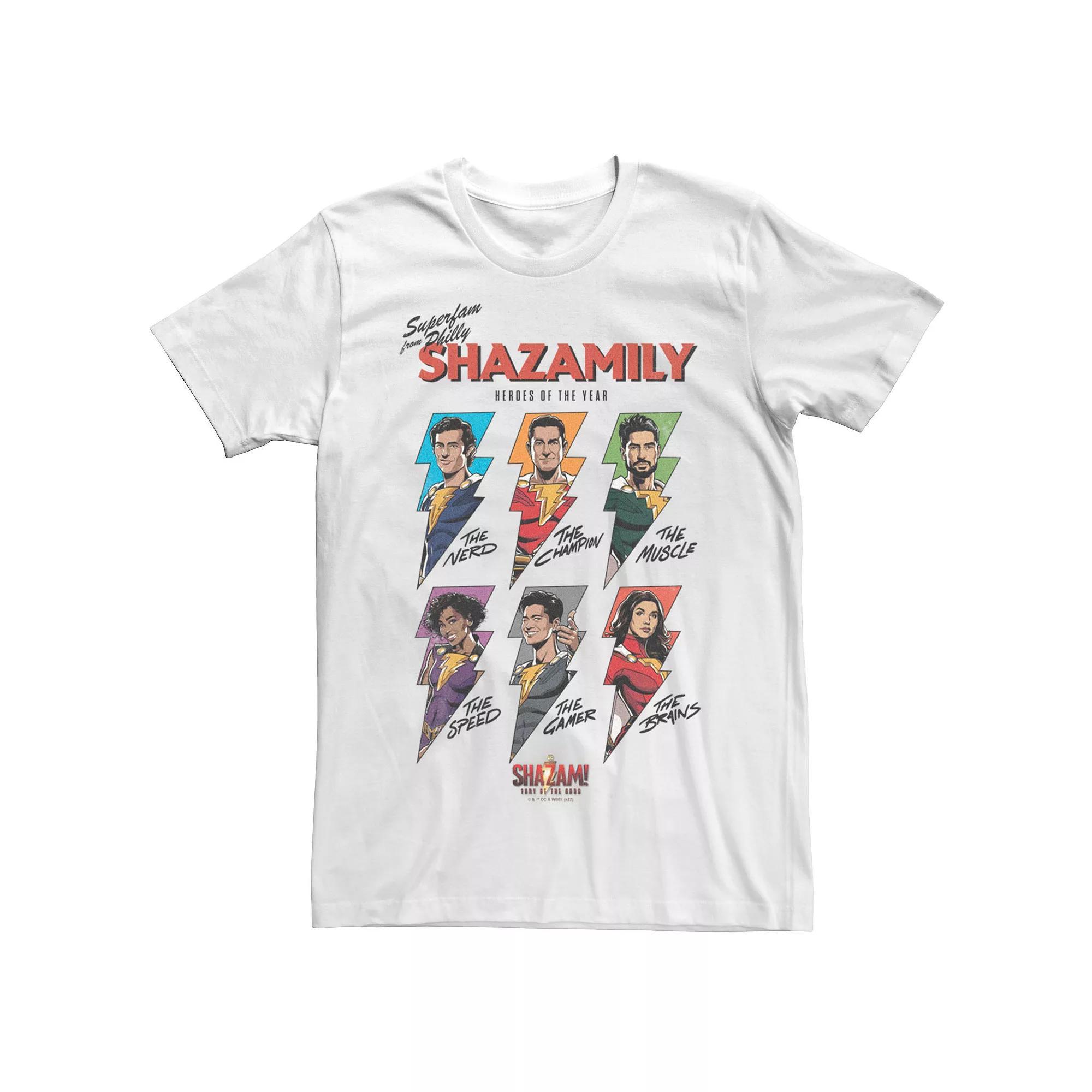 Men's Shazam Fury Of The Gods The Shazamily Of Philly's Tee, Size: XXL, White Product Image