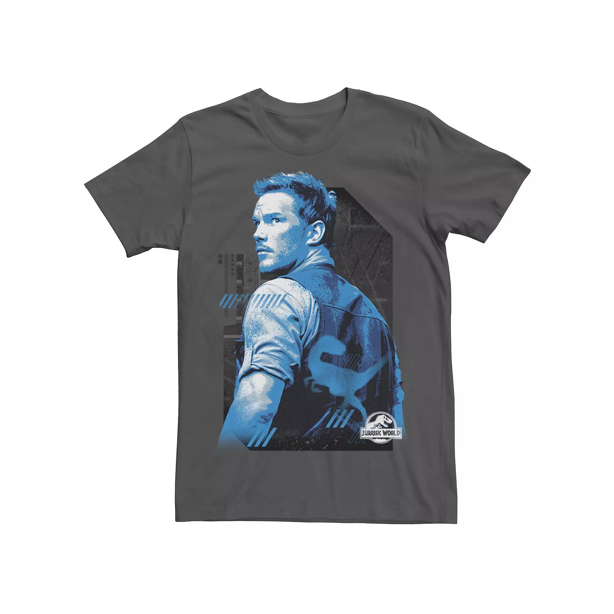 Men's Jurassic World Owen Blue Tone Portrait Tee, Size: Small, Royal Product Image