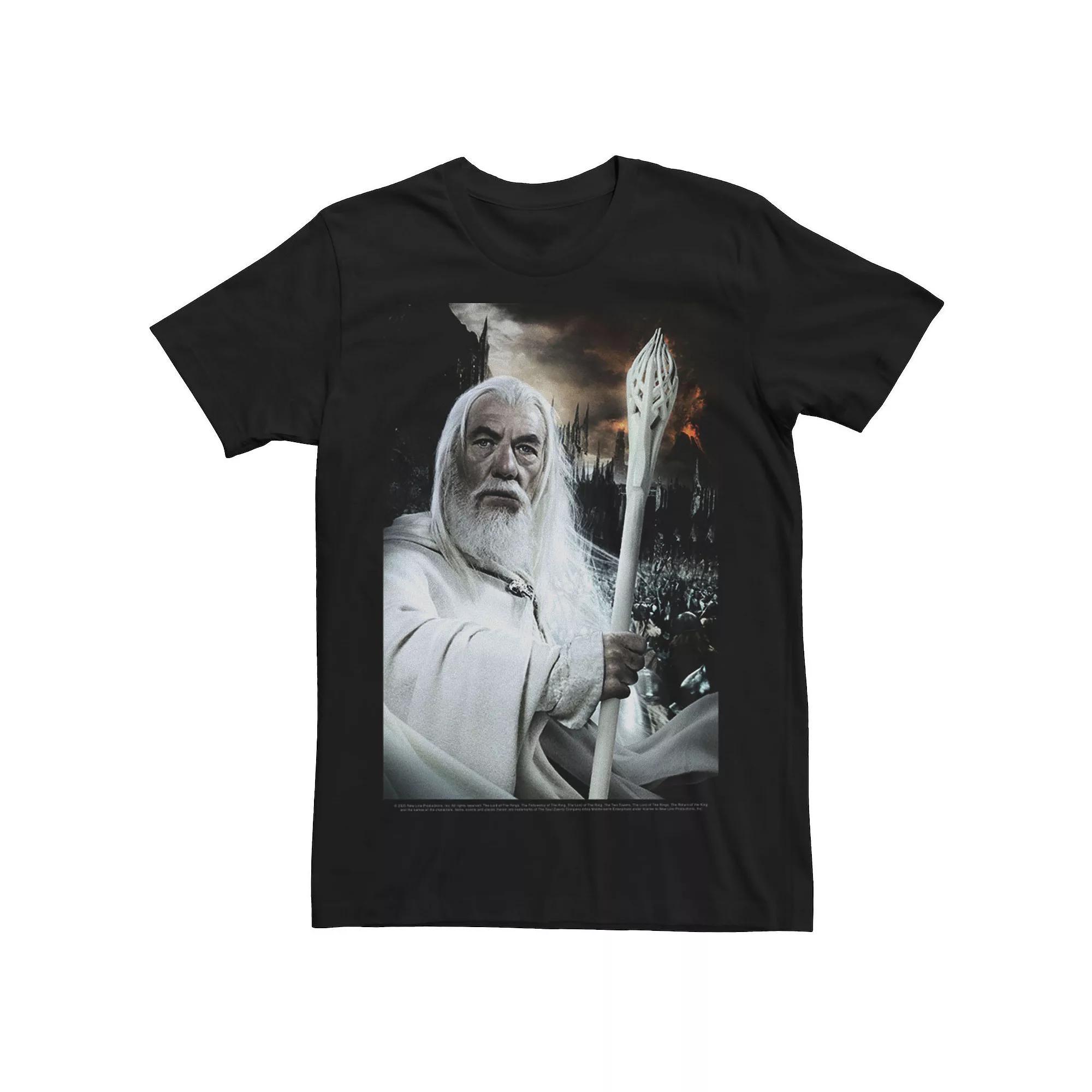Men's The Lord Of The Rings Gandalf Portrait Tee, Size: 3XL, Black Product Image