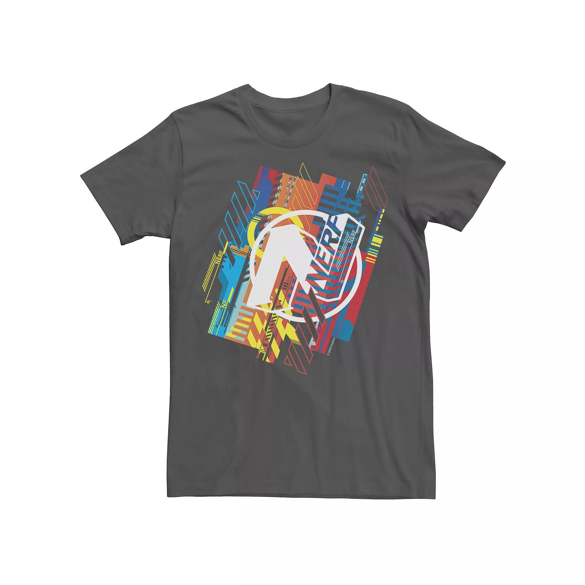 Men's Nerf N Glitched Logo Tee, Size: Small, Grey Product Image
