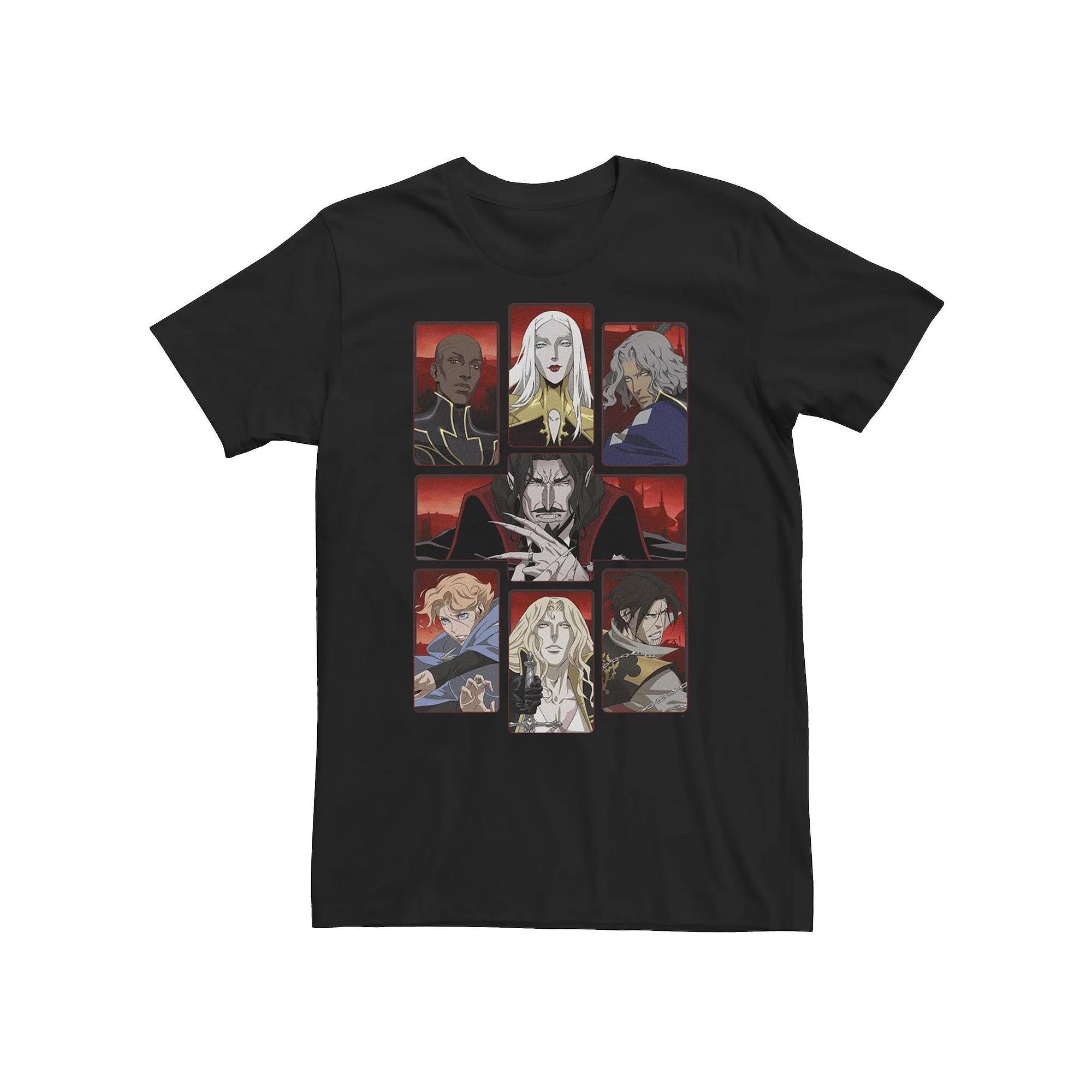 Big & Tall Castlevania Group Shot Panels Tee, Men's, Size: 5XL, Black Product Image