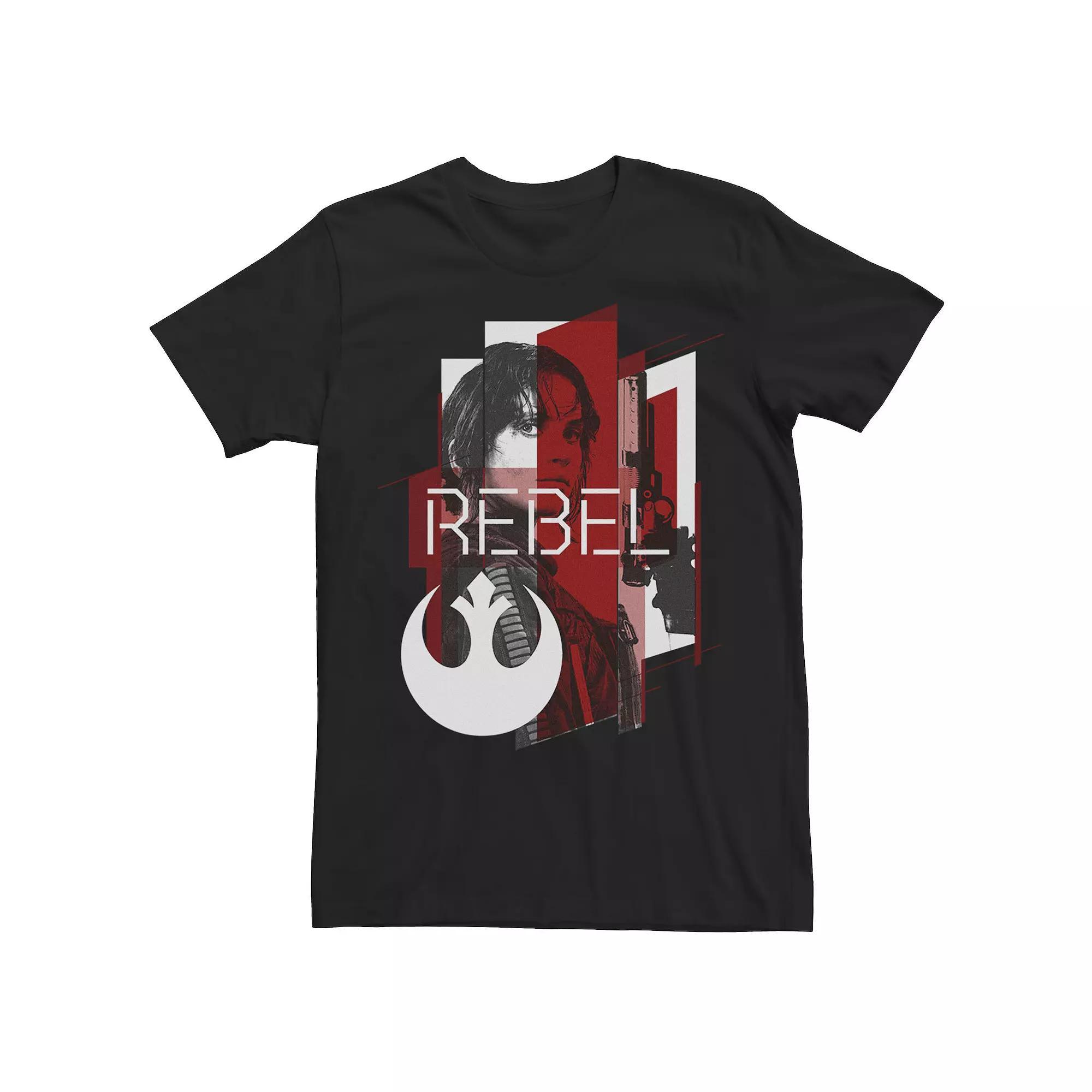 Men's Star Wars Rogue One Jyn Geometric Rebel Tee, Size: Medium, Black Product Image
