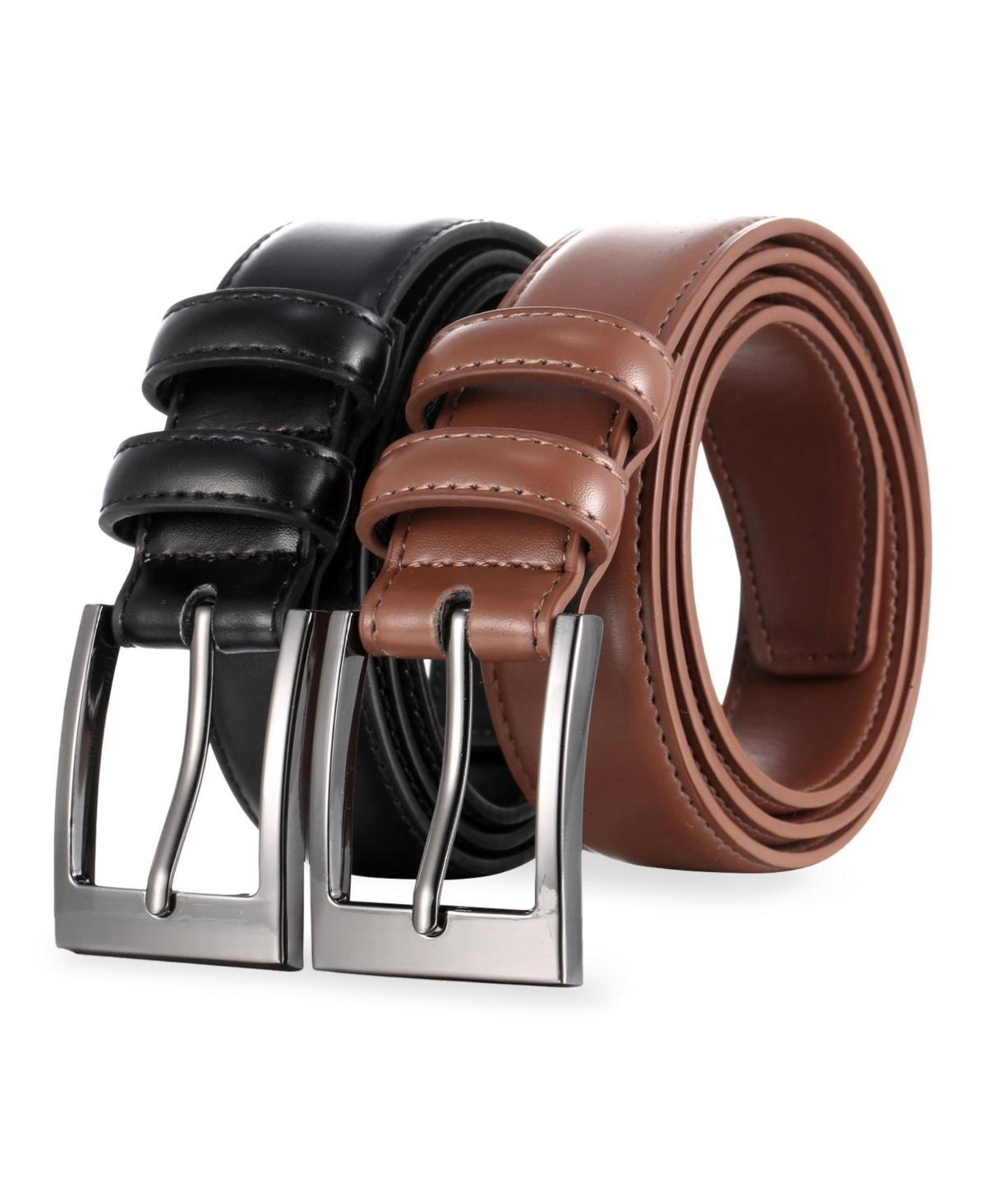 Mio Marino Mens Dual Loop Leather Belt, 2 pack Product Image