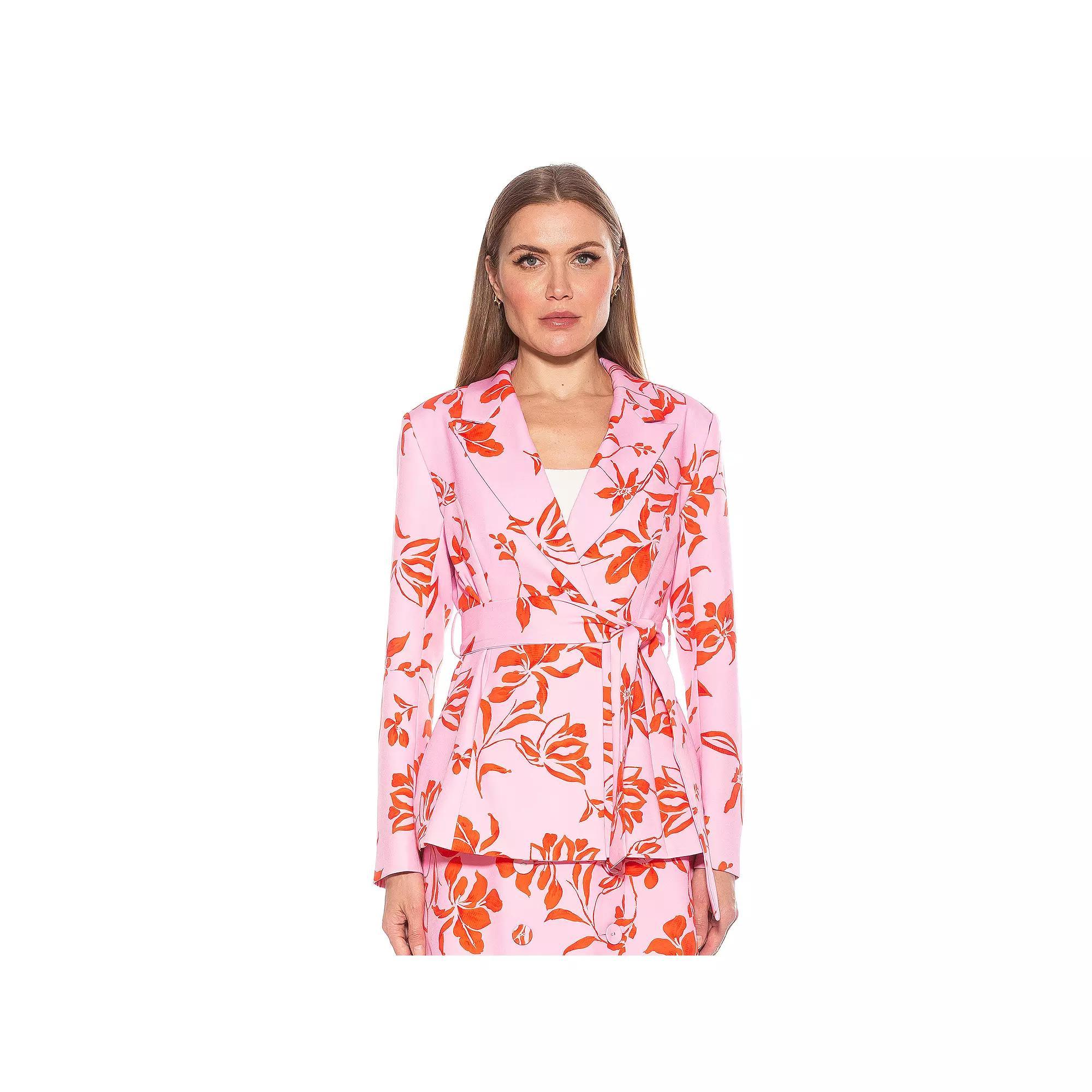 Womens ALEXIA ADMOR Olya Long Blazer Jacket with Belt Product Image