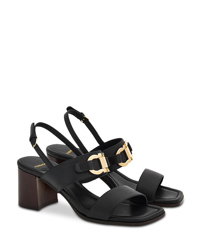 Ferragamo Womens Lou Gancini Block Heel Sandals Product Image