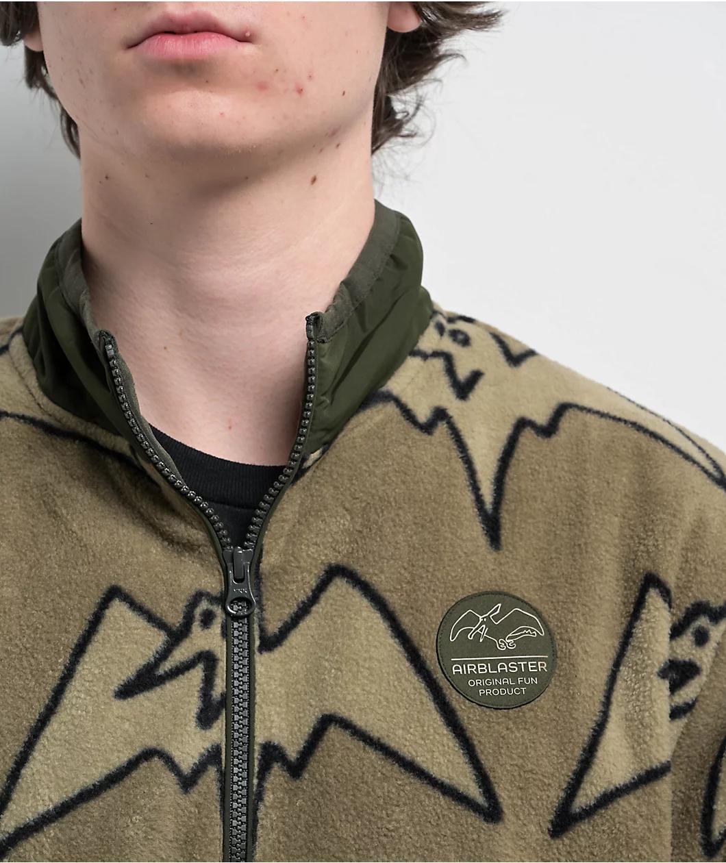 Airblaster Big Terry Tan Fleece Half Zip Jacket Product Image