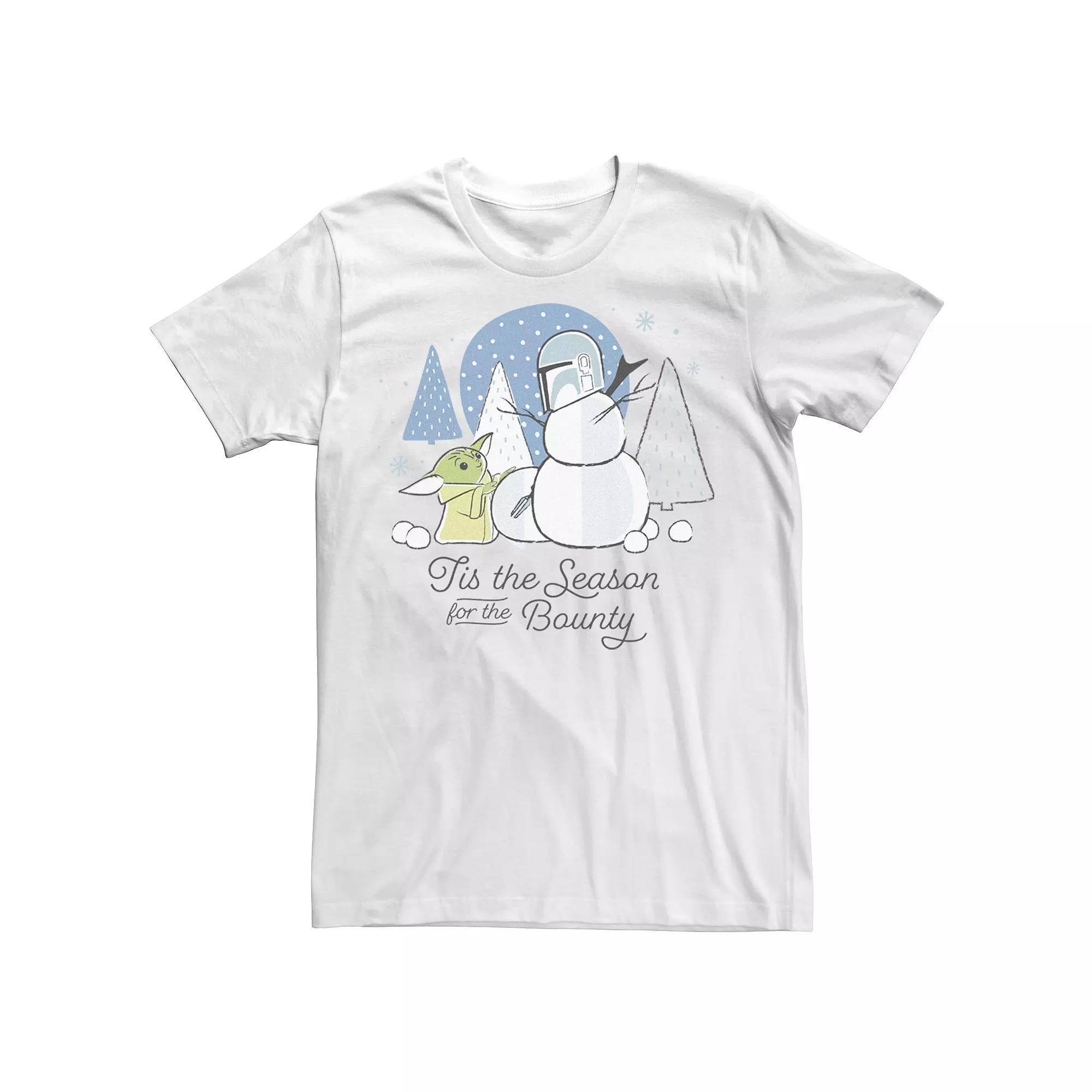 Men's Star Wars Christmas The Child Tis The Season For The Bounty Tee, Size: Medium, White Product Image