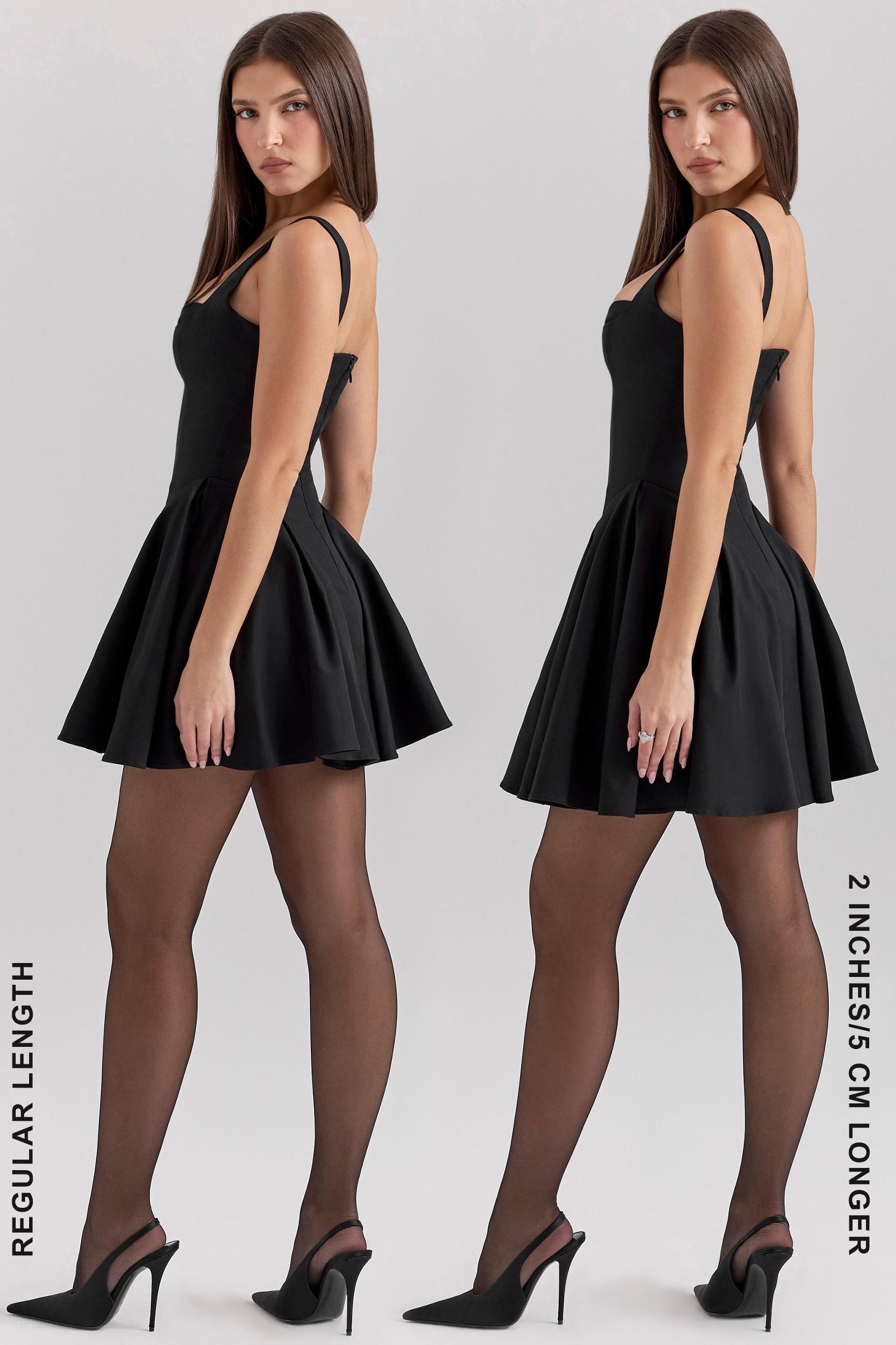 Bunny Black Twill Mini Dress Product Image