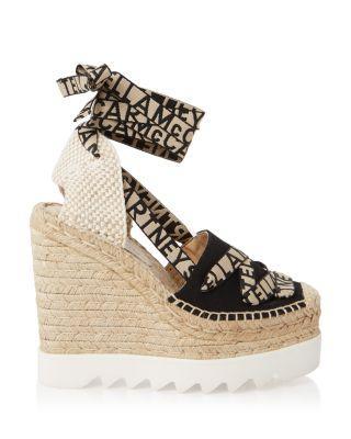 Women's Gaia Ankle Tie Espadrille Platform Wedge Pumps Product Image