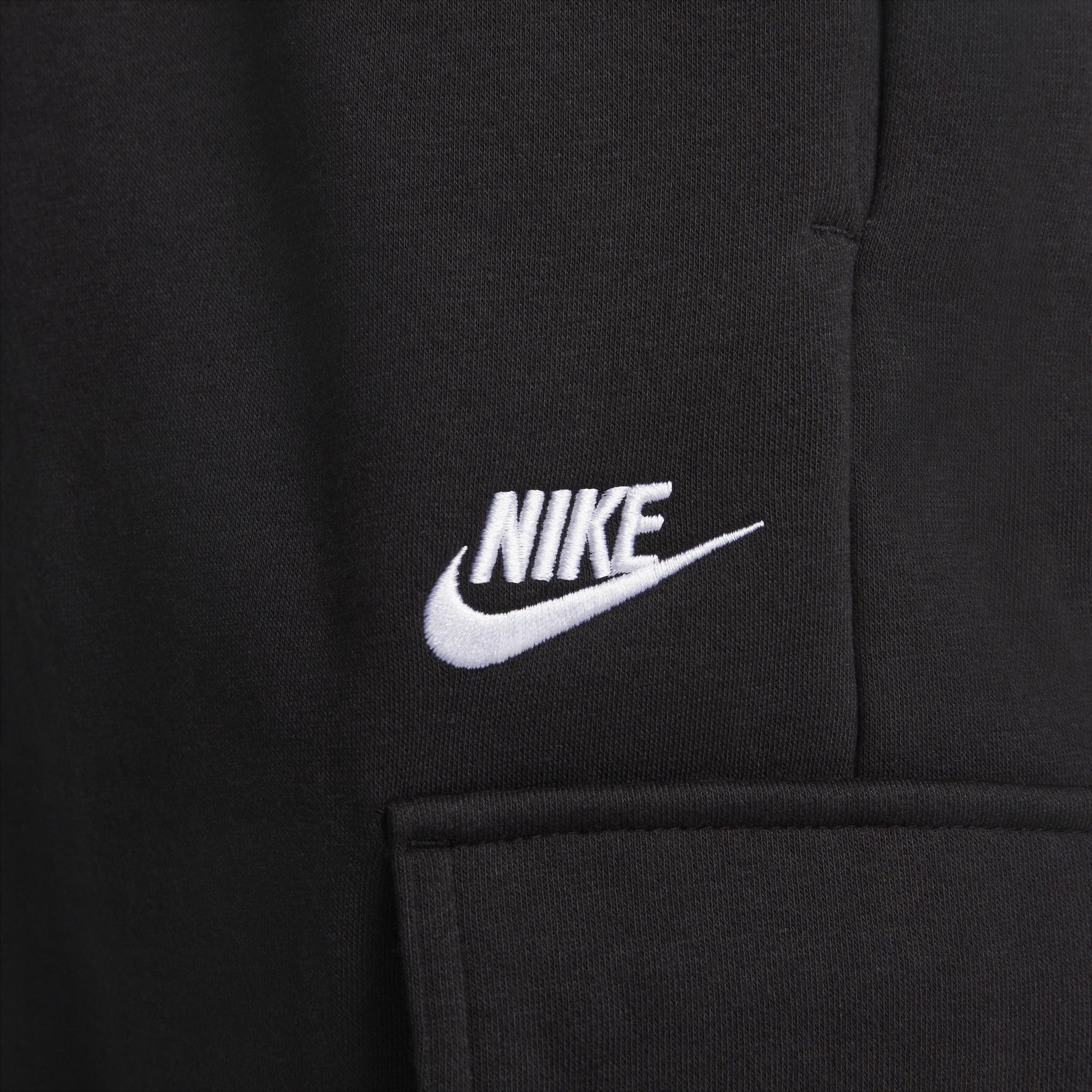 Women's Nike Sportswear Club Fleece Midrise Cargo Pants, Size: XL, Black Product Image