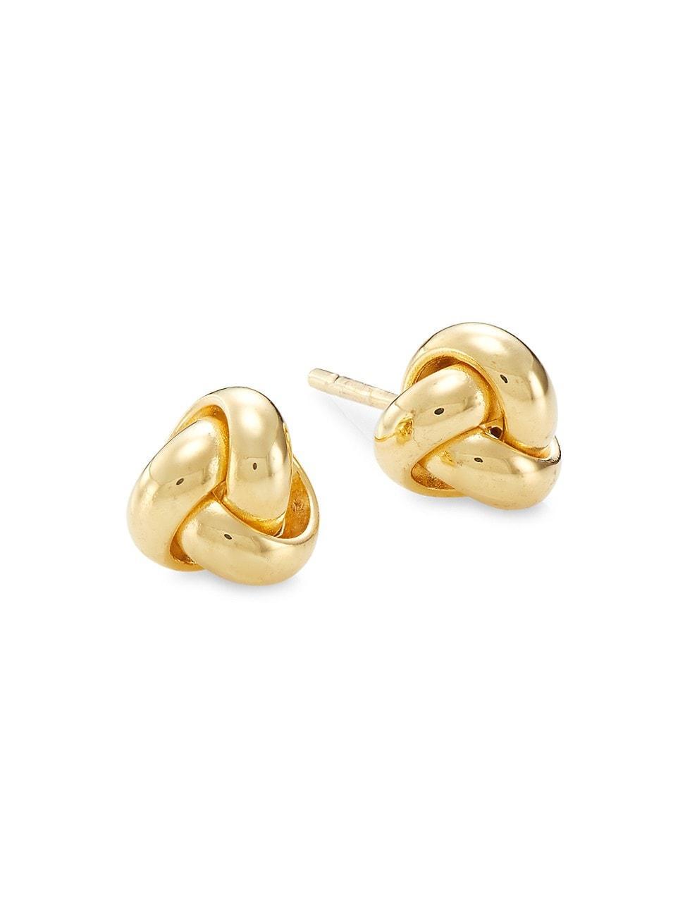Womens 14K Gold Knot Stud Earrings Product Image