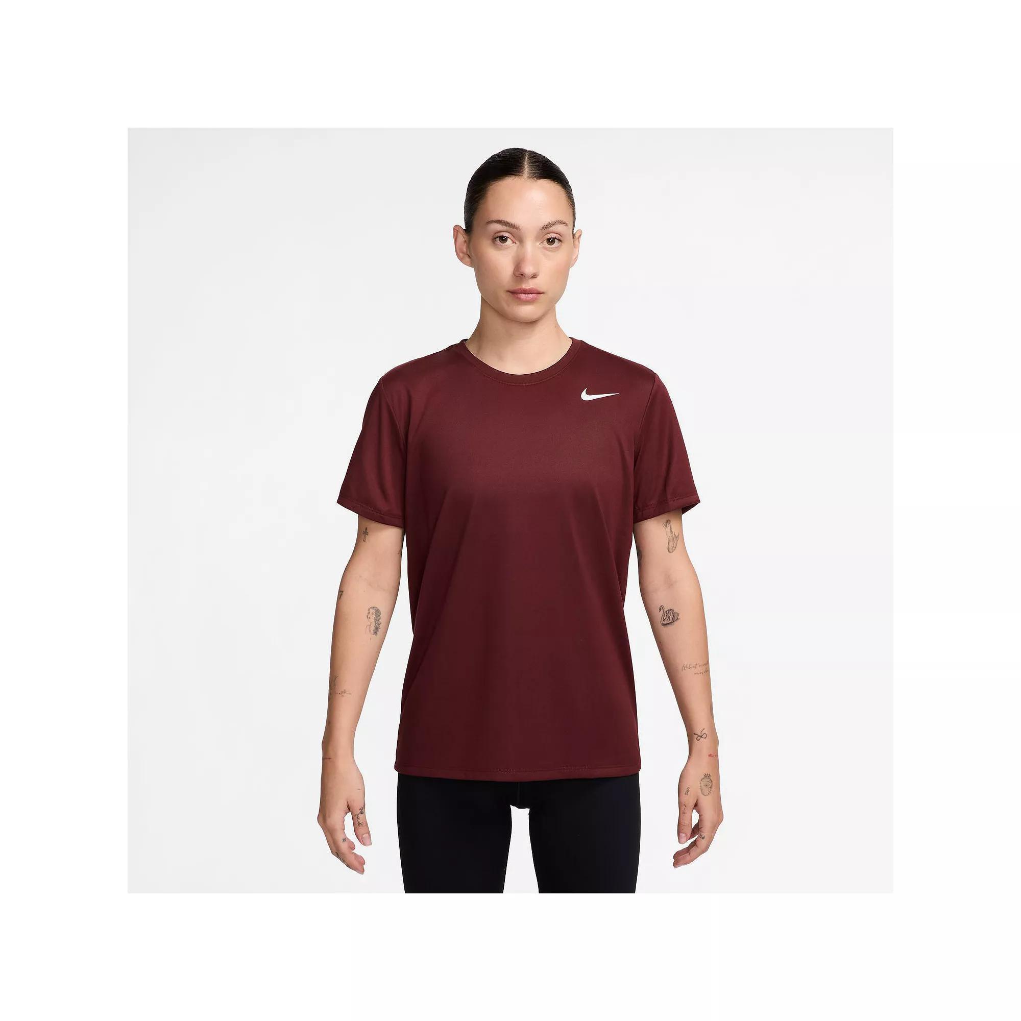 Women's Nike Dri-FIT Tee, Size: Medium, Dark Team Red Product Image