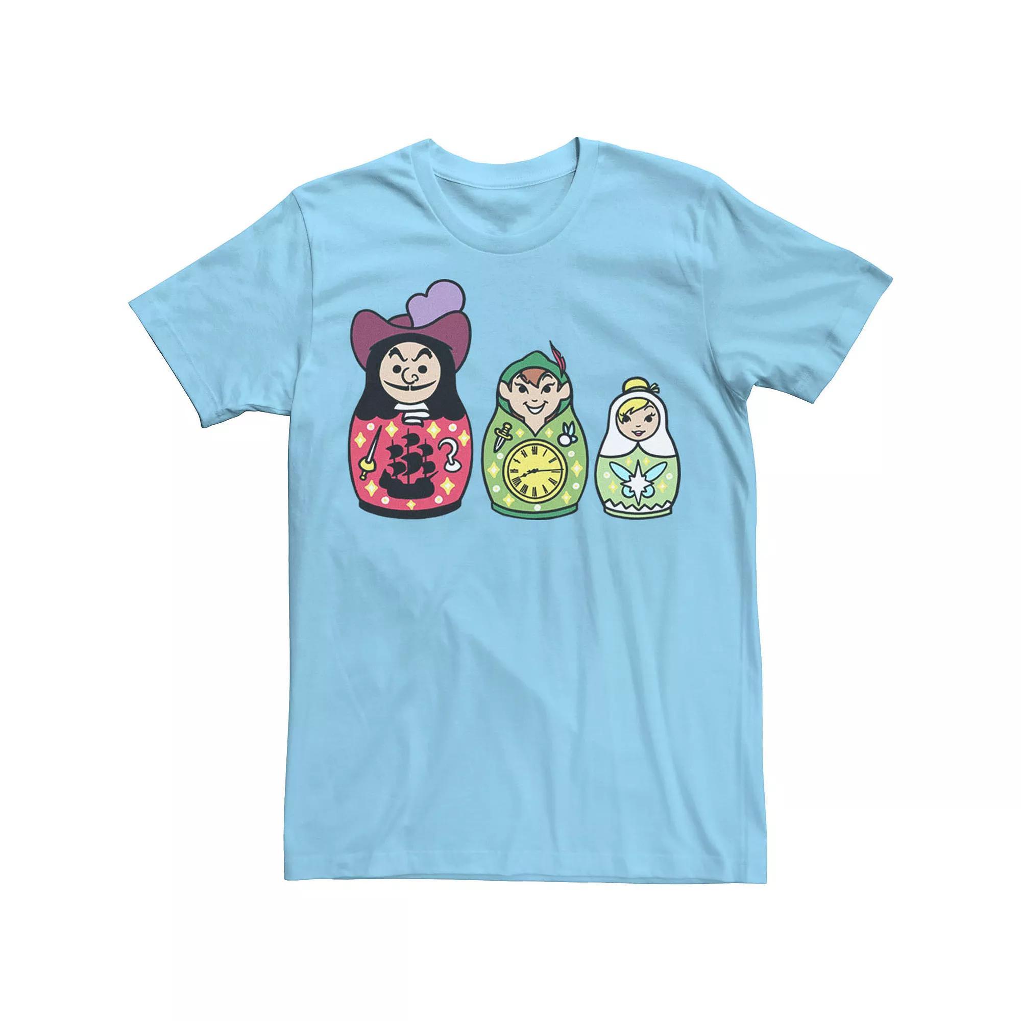 Disney's Peter Pan Men's Nesting Doll Tee, Size: Medium, Light Blue Product Image